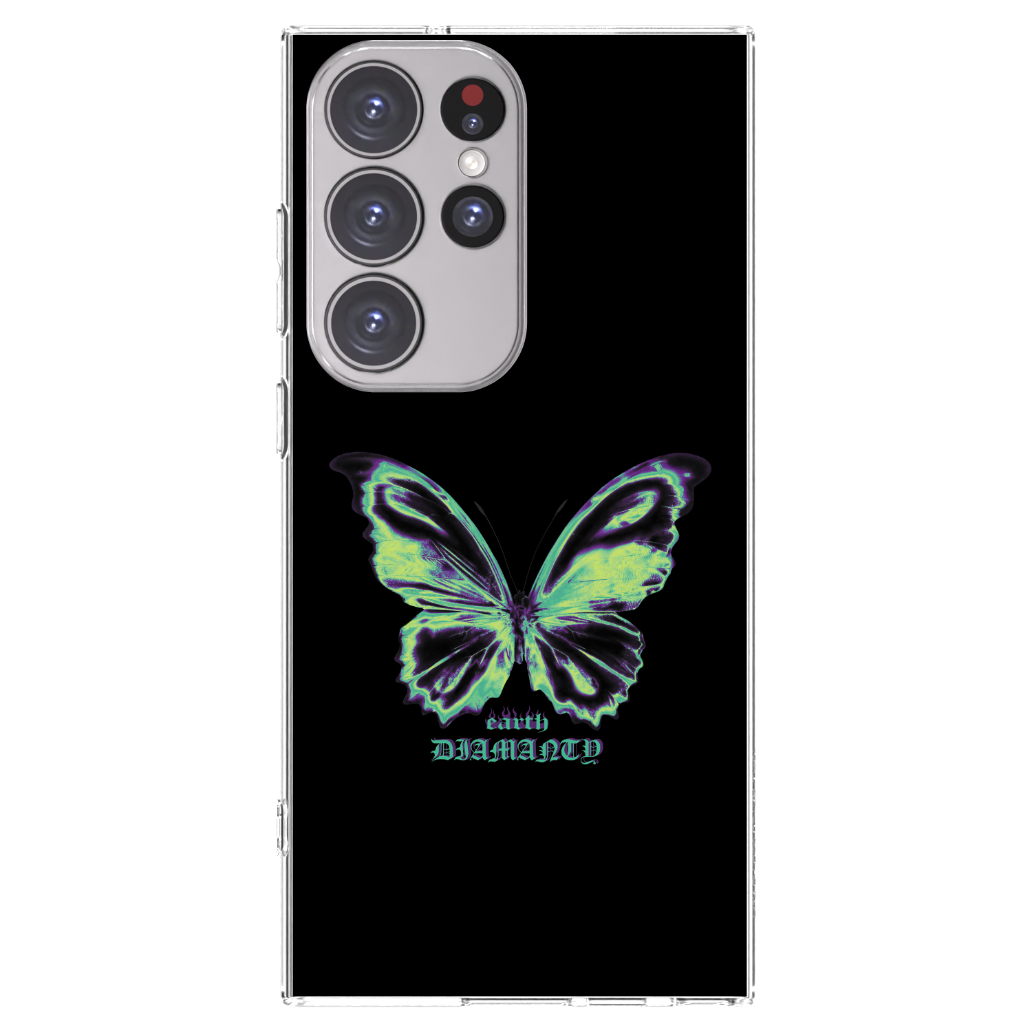 Picasee silikonový průhledný obal pro Samsung Galaxy S23 Ultra 5G - Diamanty Blue