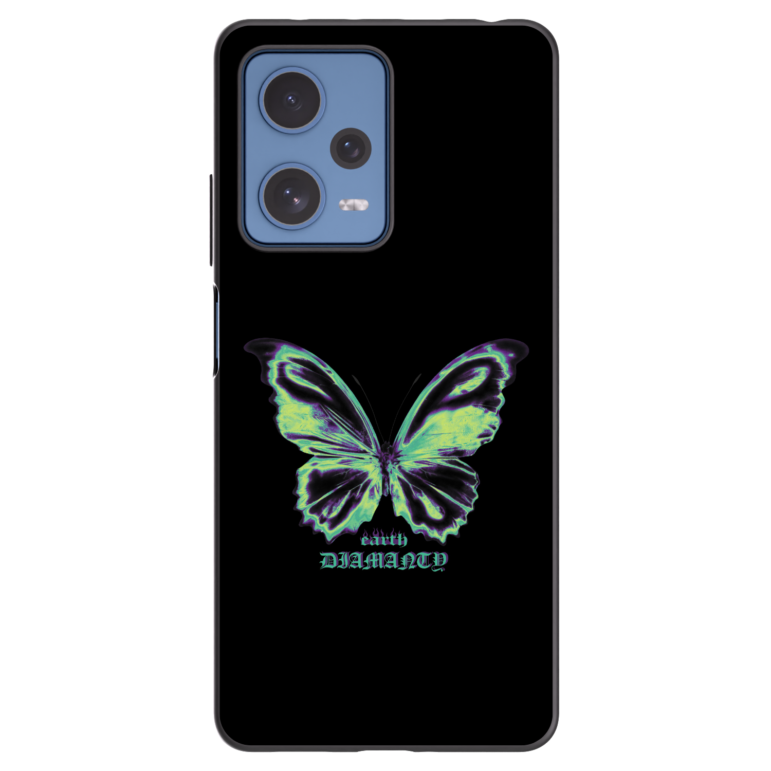 Picasee silikonový černý obal pro Xiaomi Redmi Note 12 Pro 5G - Diamanty Blue