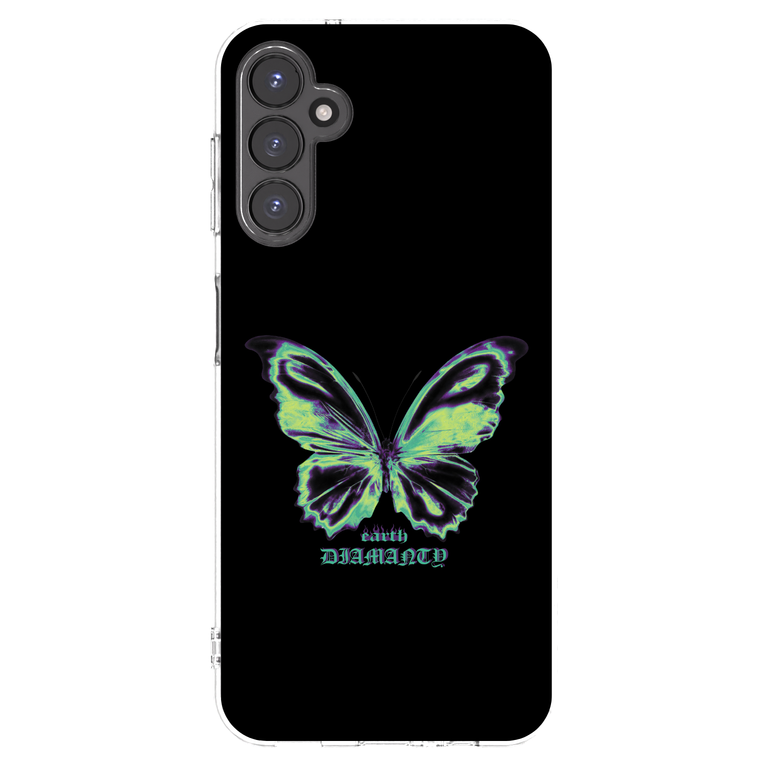 Picasee silikonový průhledný obal pro Samsung Galaxy A14 4G A145R - Diamanty Blue