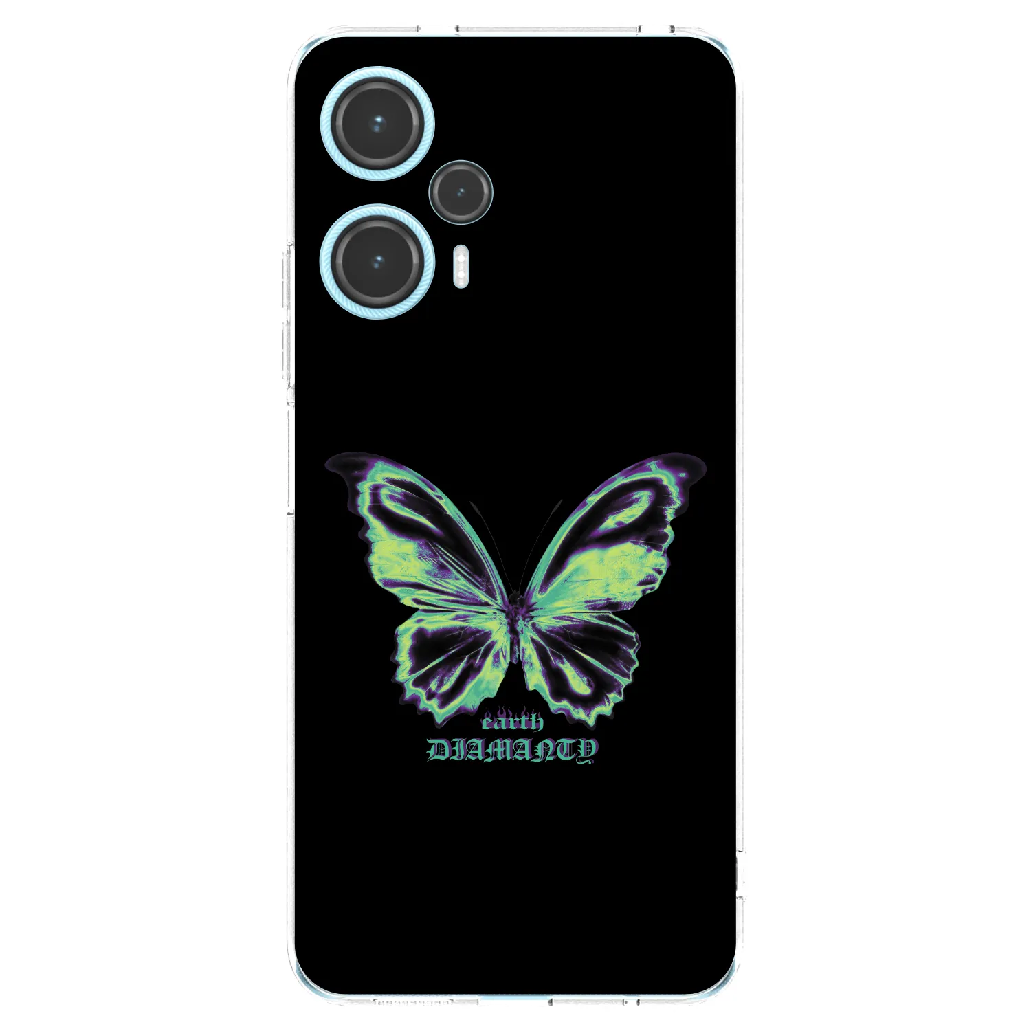 Picasee silikonový průhledný obal pro Xiaomi Poco F5 - Diamanty Blue