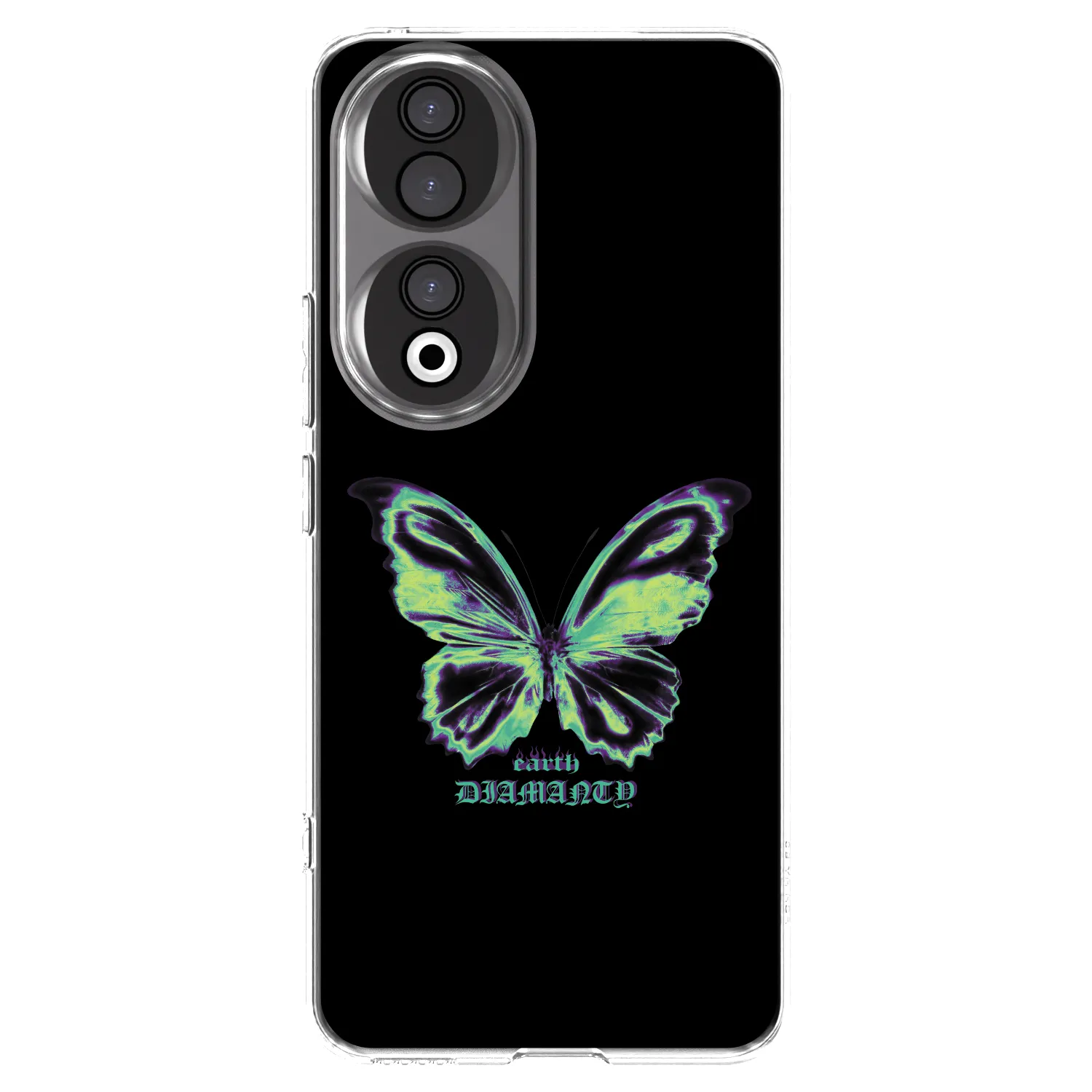 Picasee silikonový průhledný obal pro Honor 90 5G - Diamanty Blue