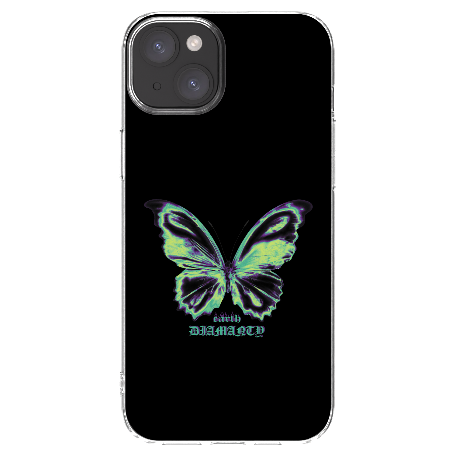 Picasee silikonový průhledný obal pro Apple iPhone 15 Plus - Diamanty Blue