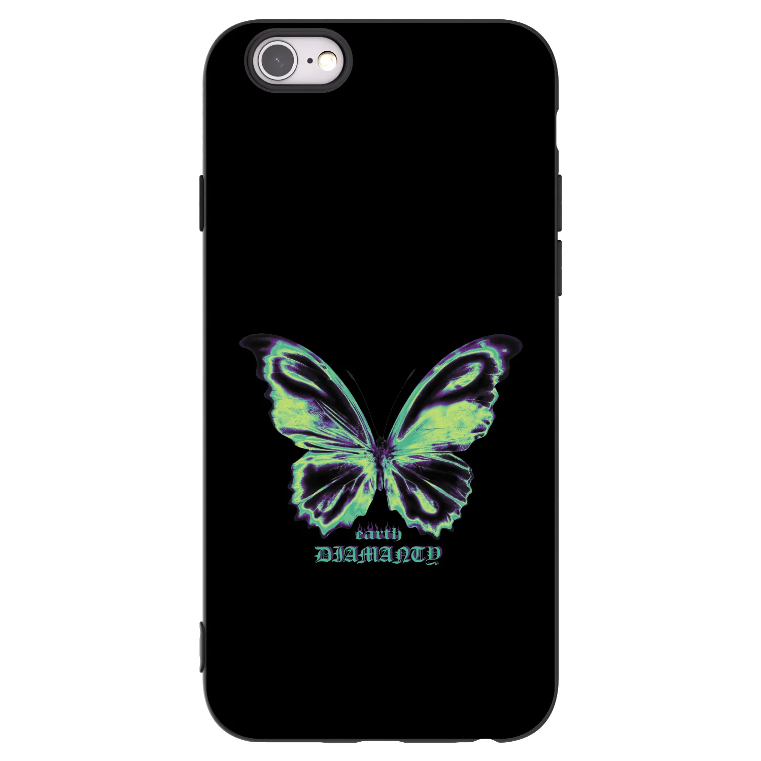 Picasee silikonový černý obal pro Apple iPhone 6/6S - Diamanty Blue