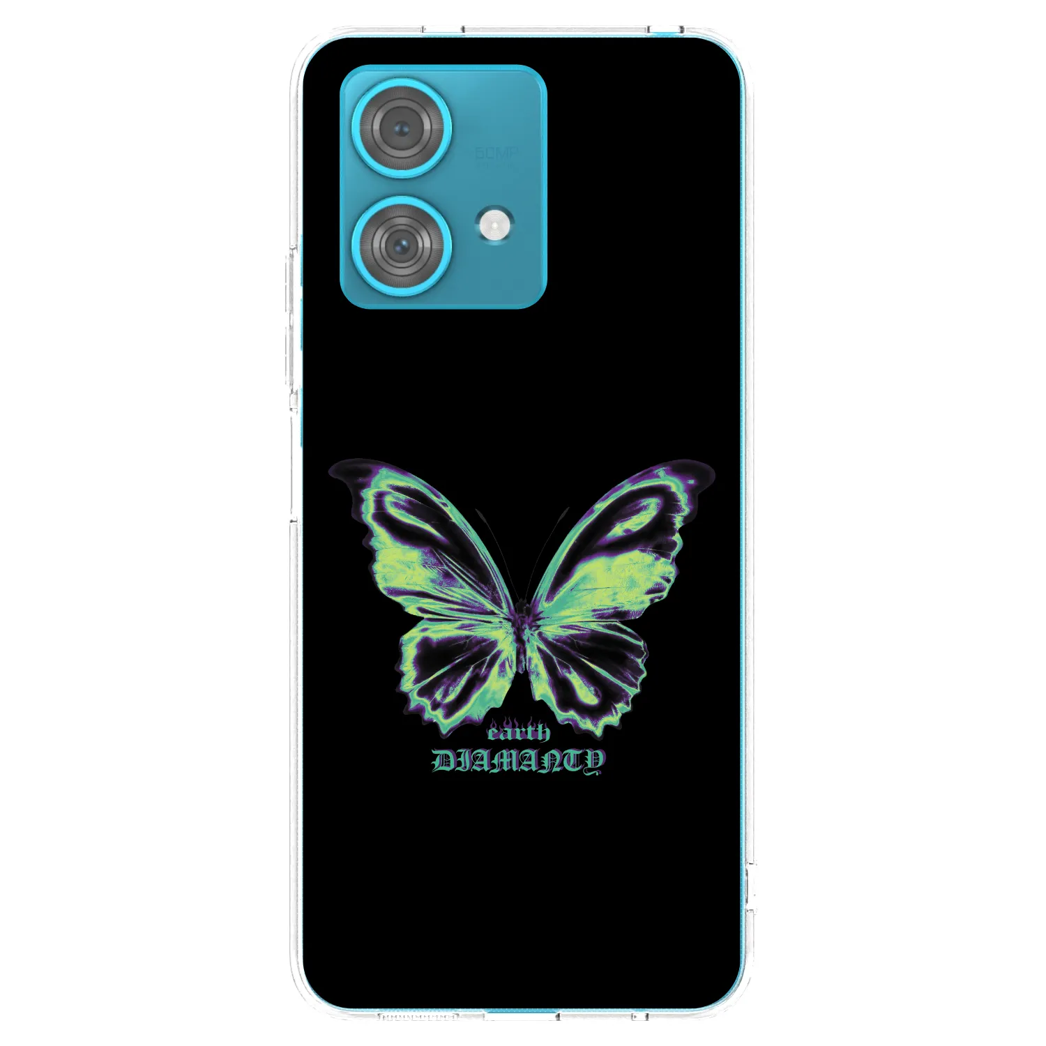 Picasee silikonový průhledný obal pro Motorola Edge 40 Neo - Diamanty Blue
