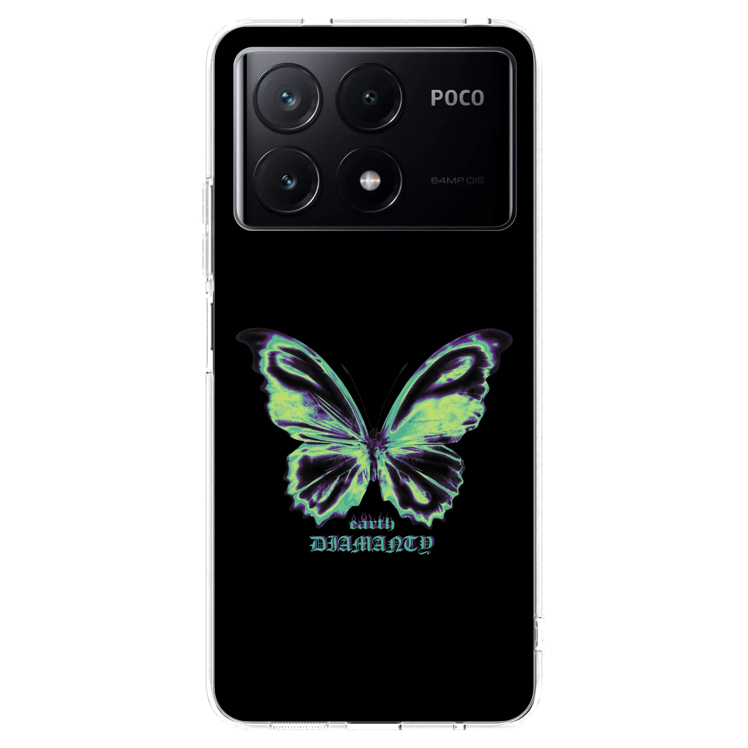 Picasee silikonový průhledný obal pro Xiaomi Poco X6 Pro - Diamanty Blue