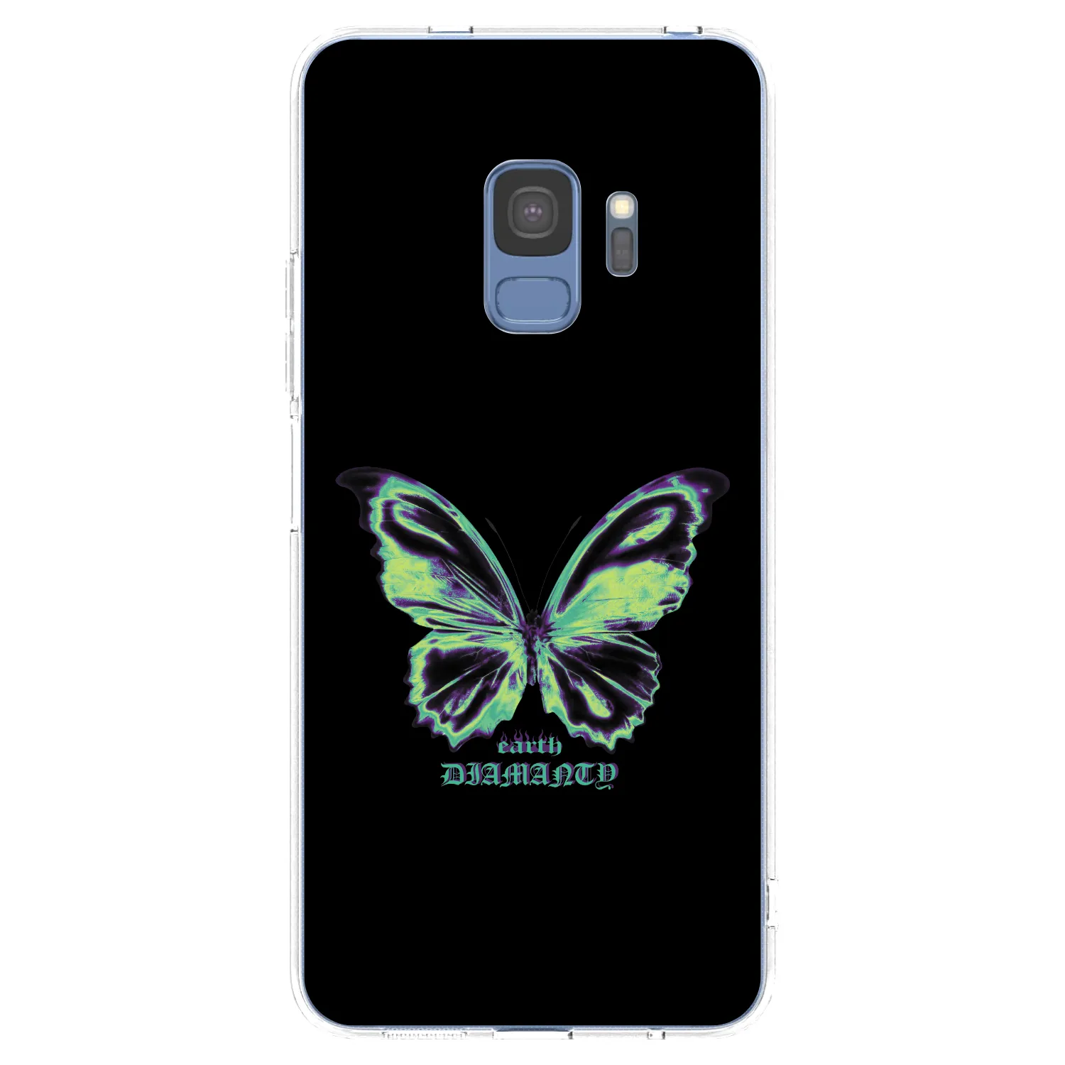 Picasee silikonový průhledný obal pro Samsung Galaxy S9 G960F - Diamanty Blue