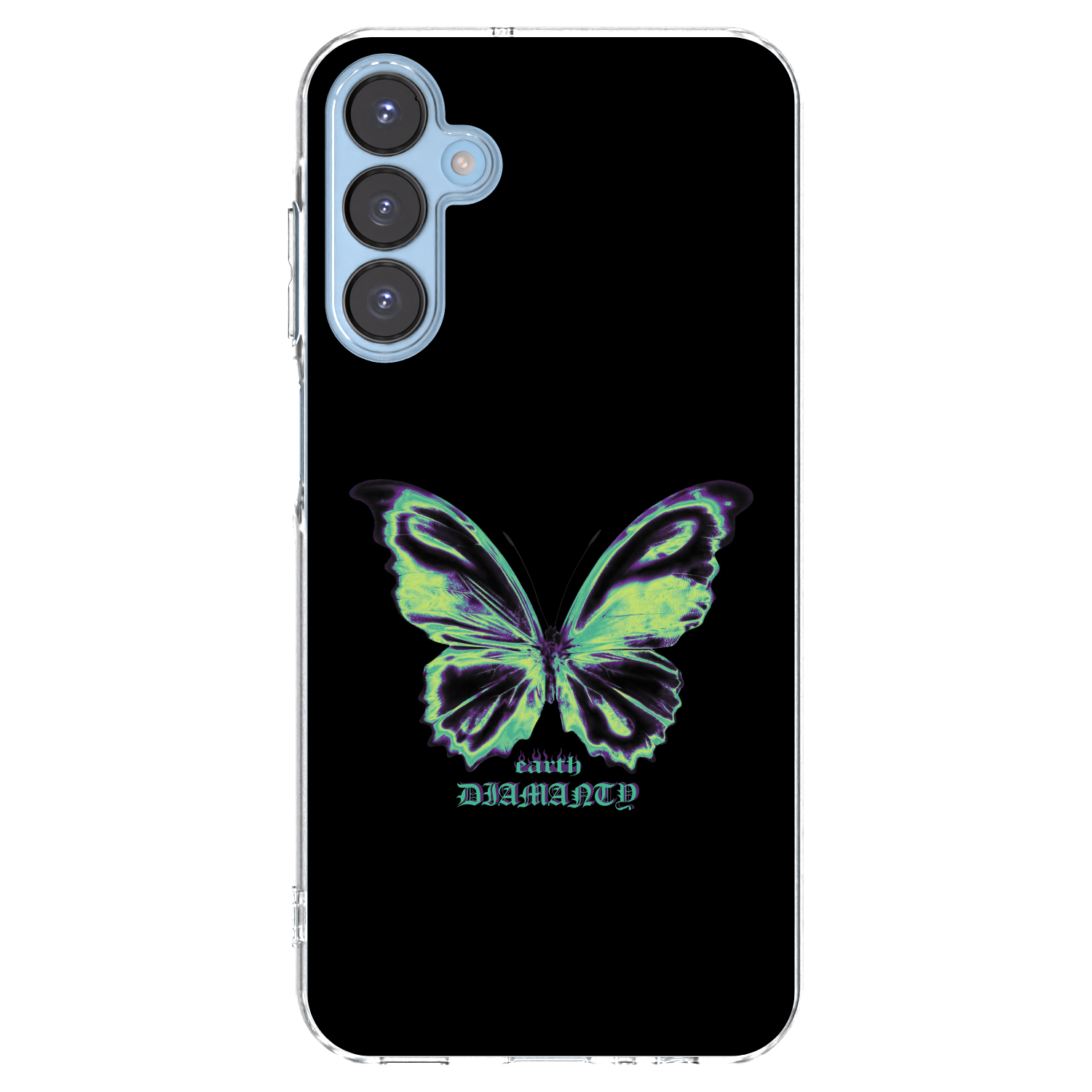 Picasee silikonový průhledný obal pro Samsung Galaxy A15 A156B 5G - Diamanty Blue