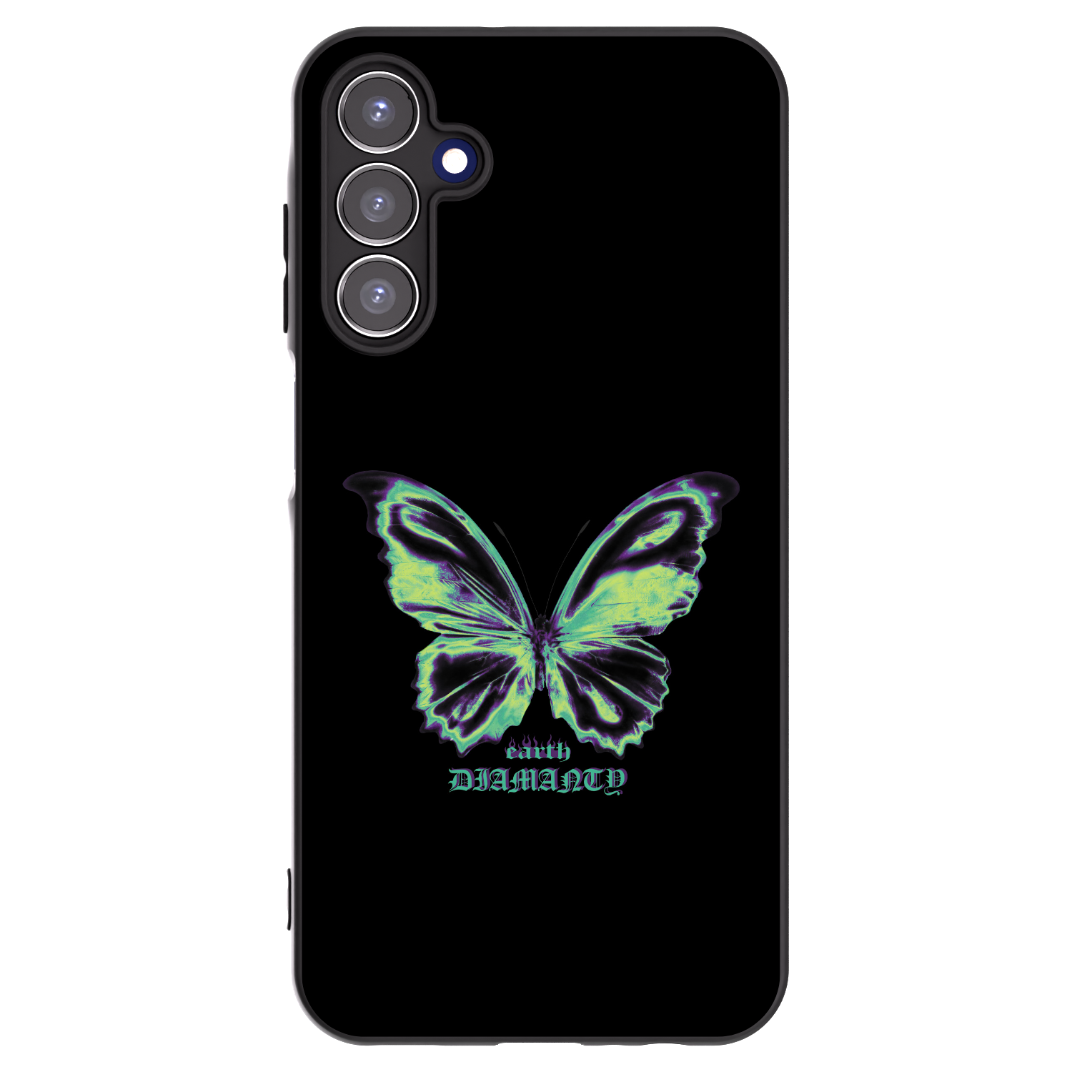 Picasee silikonový černý obal pro Samsung Galaxy A15 A155F 4G - Diamanty Blue
