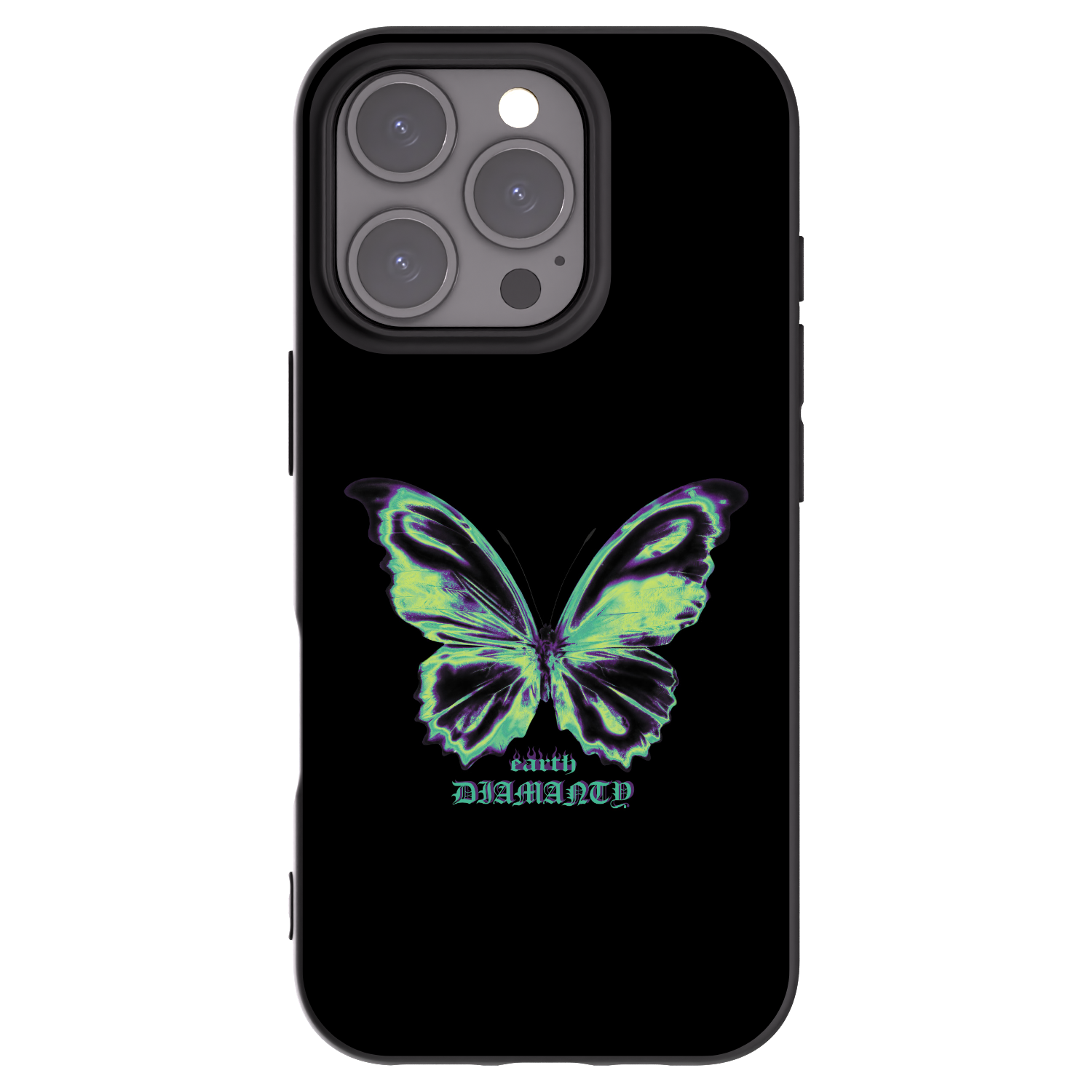 Picasee silikonový černý obal pro Apple iPhone 16 Pro - Diamanty Blue