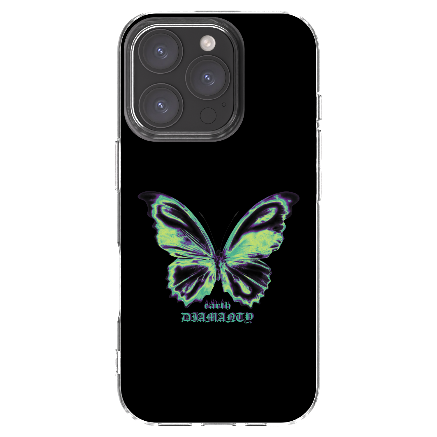 Picasee silikonový průhledný obal pro Apple iPhone 16 Pro - Diamanty Blue