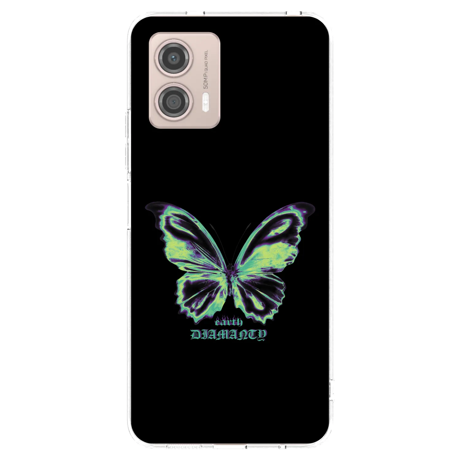 Picasee silikonový průhledný obal pro Motorola Moto G53 5G - Diamanty Blue