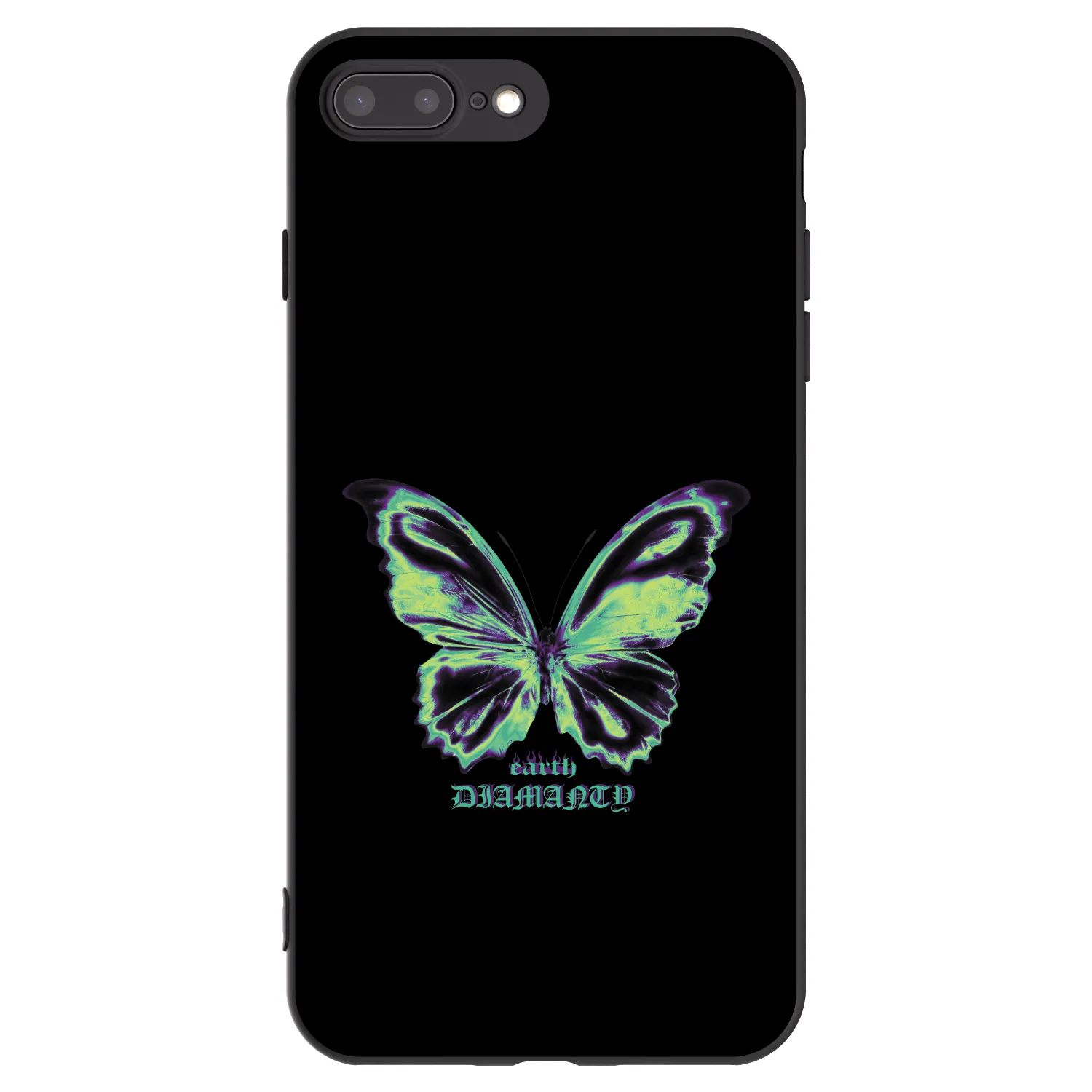 Picasee silikonový černý obal pro Apple iPhone 7 Plus - Diamanty Blue