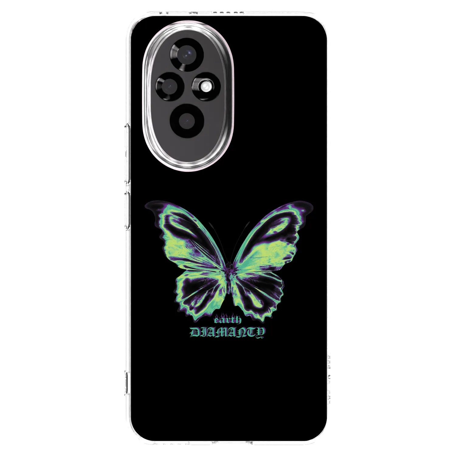 Picasee silikonový průhledný obal pro Honor 200 5G - Diamanty Blue