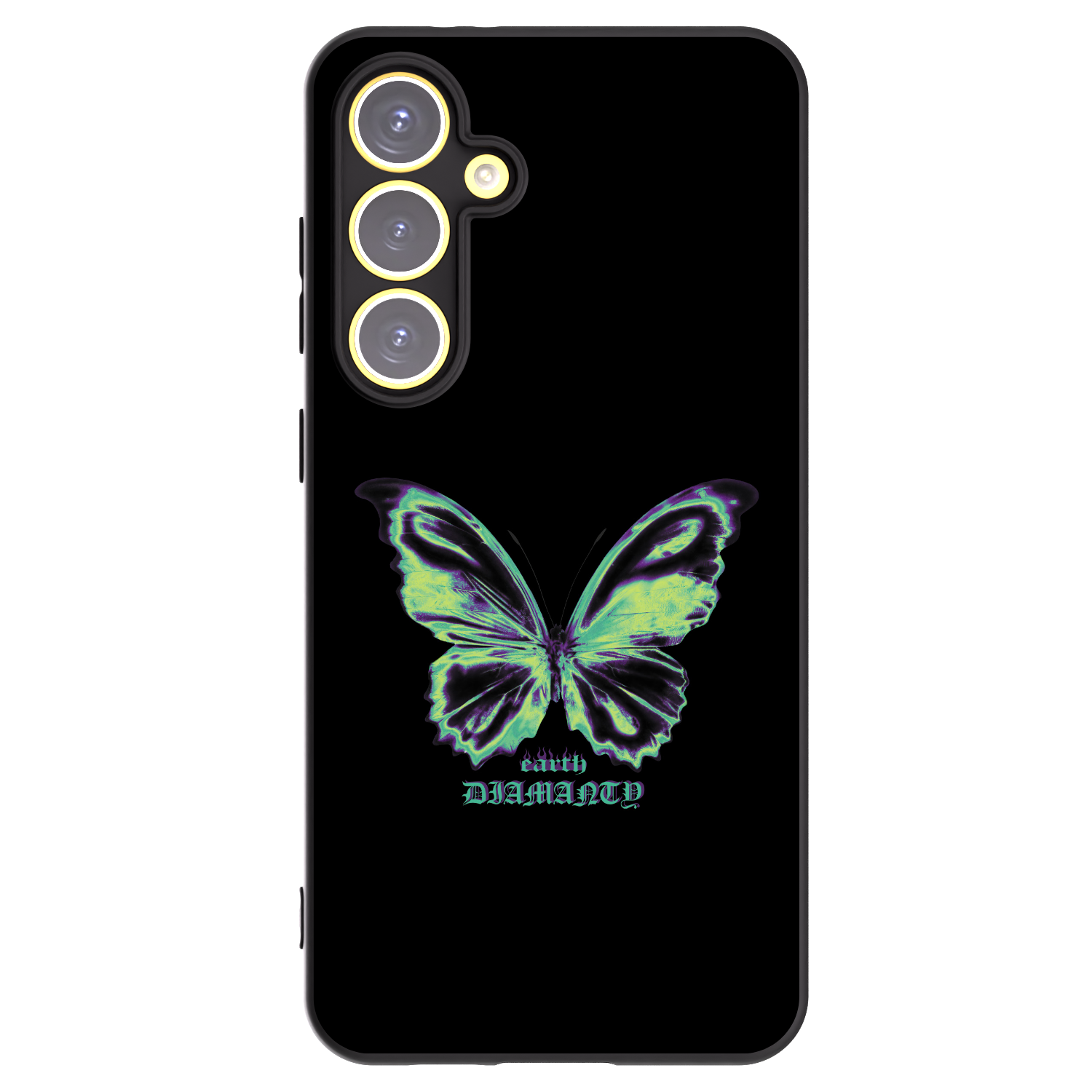 Picasee silikonový černý obal pro Samsung Galaxy S24 FE S721B - Diamanty Blue