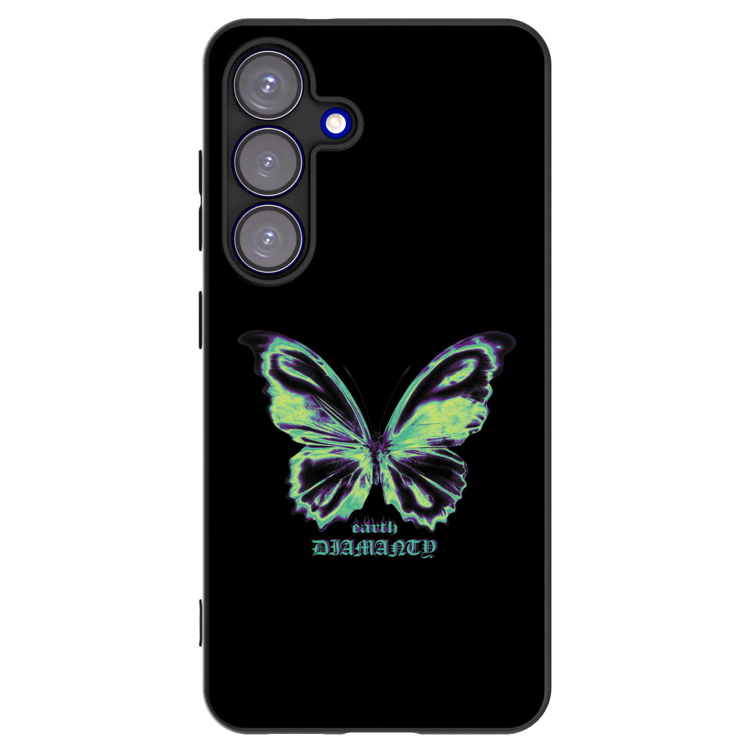 Picasee silikonový černý obal pro Samsung Galaxy S25 5G - Diamanty Blue