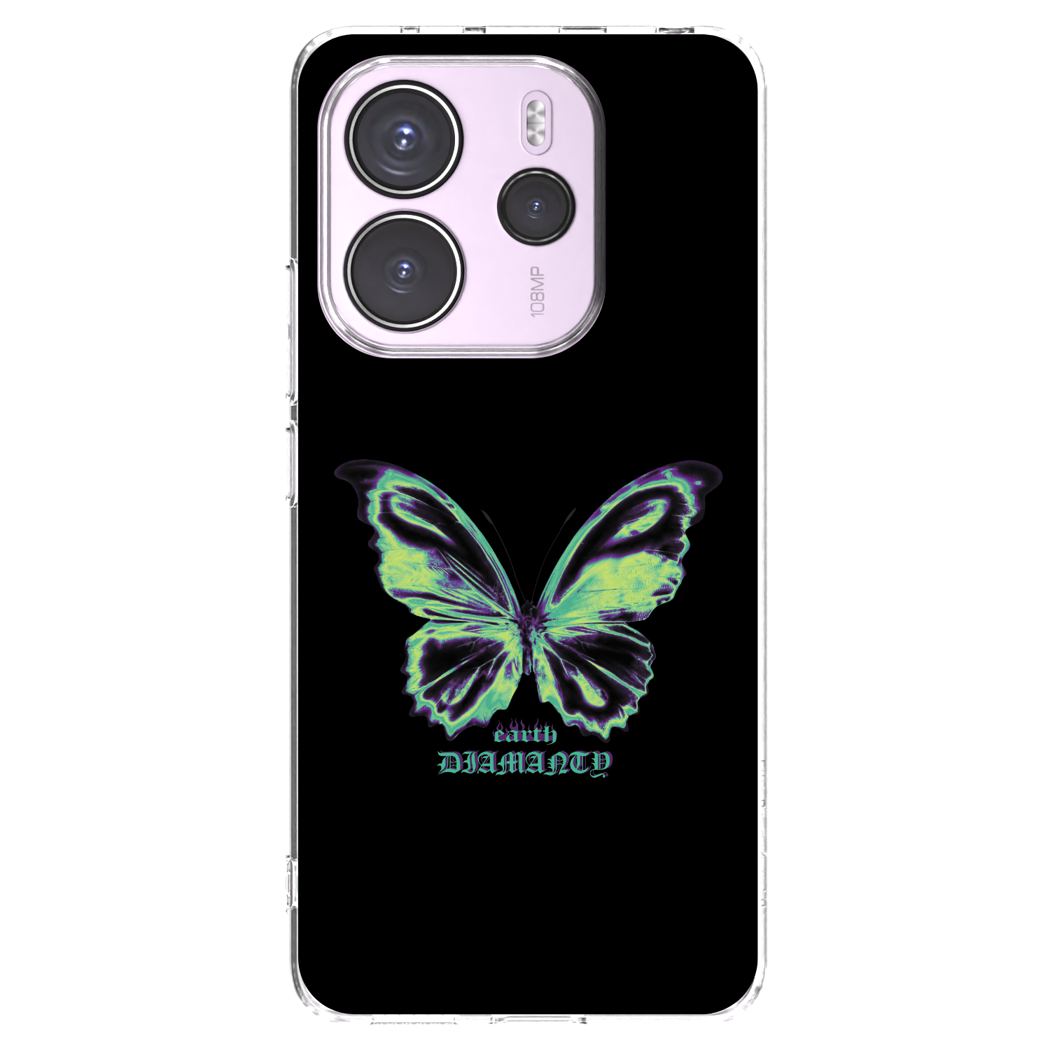 Picasee silikonový průhledný obal pro Xiaomi Redmi Note 14 4G - Diamanty Blue
