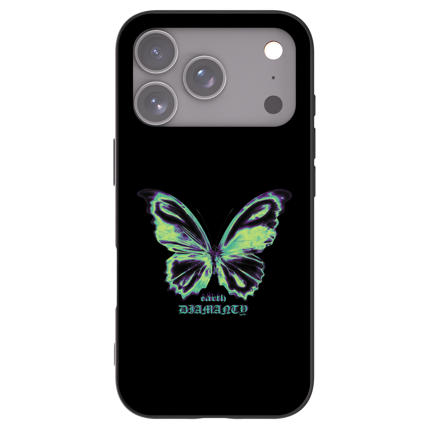 Picasee silikonový černý obal pro Apple iPhone 17 Pro - Diamanty Blue