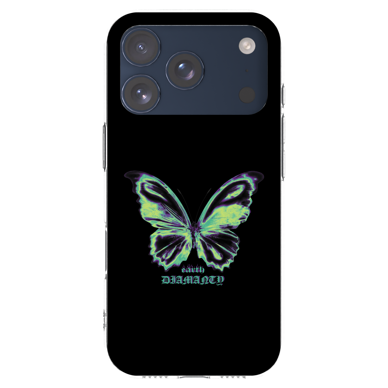 Picasee silikonový průhledný obal pro Apple iPhone 17 Pro - Diamanty Blue
