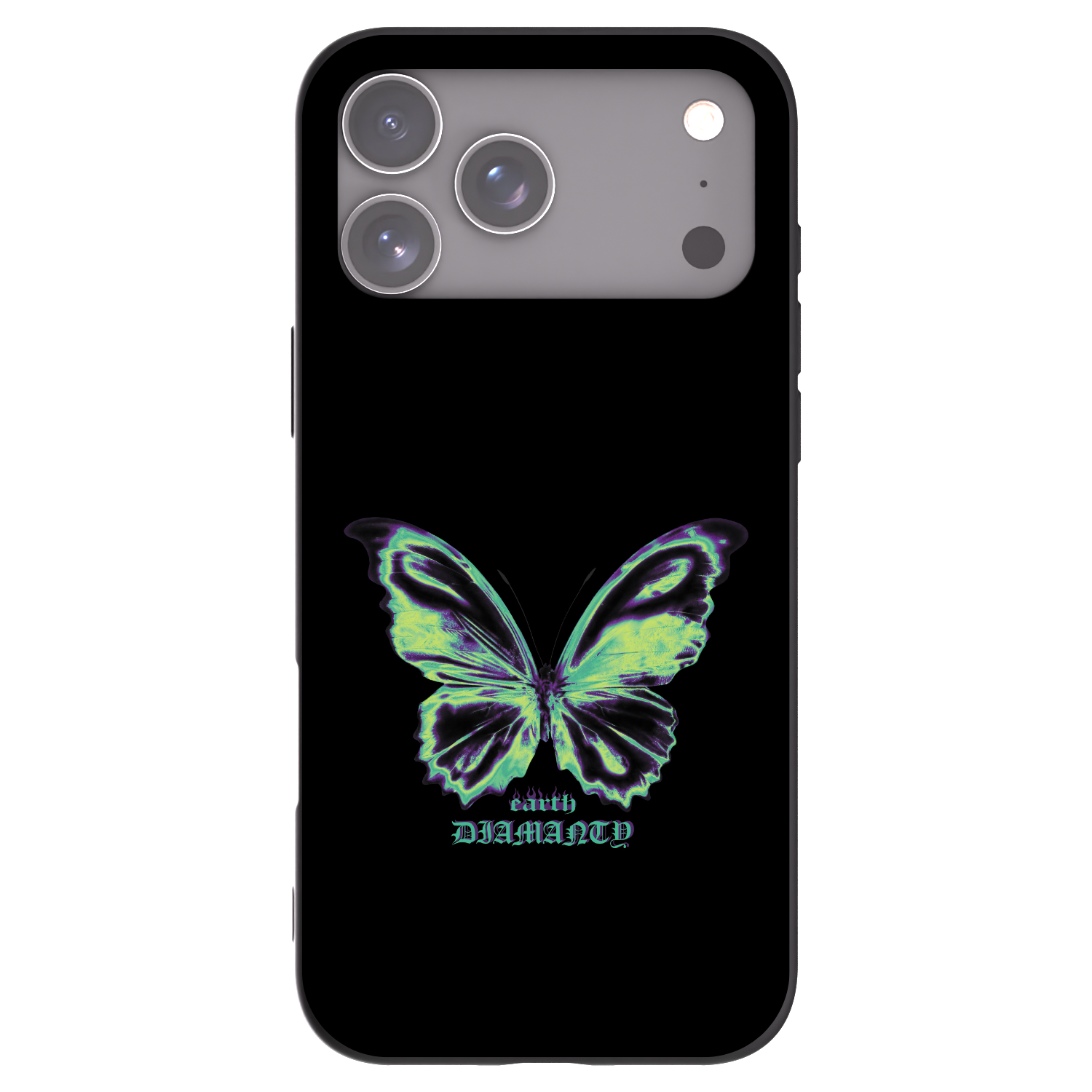 Picasee silikonový černý obal pro Apple iPhone 17 Pro Max - Diamanty Blue