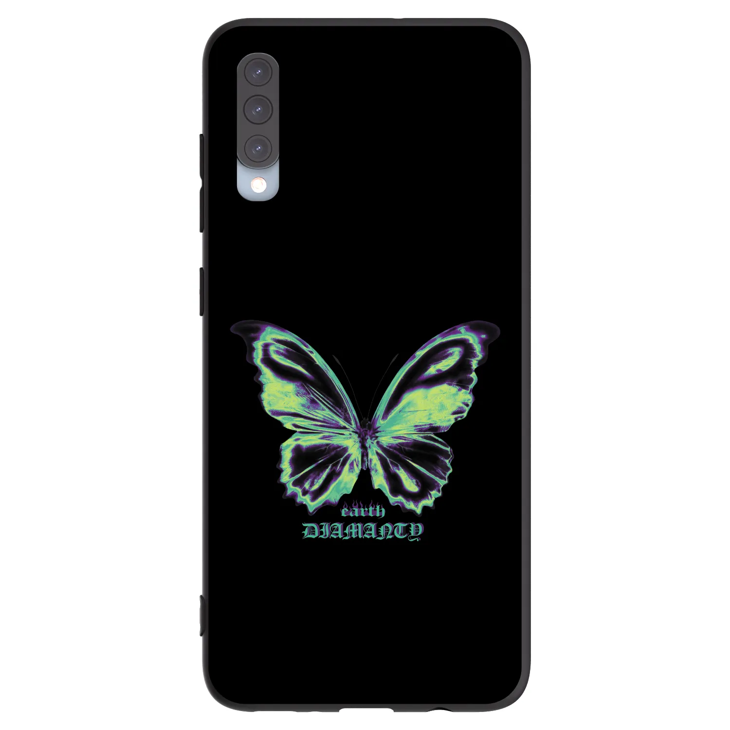 Picasee silikonový černý obal pro Samsung Galaxy A70 A705F - Diamanty Blue