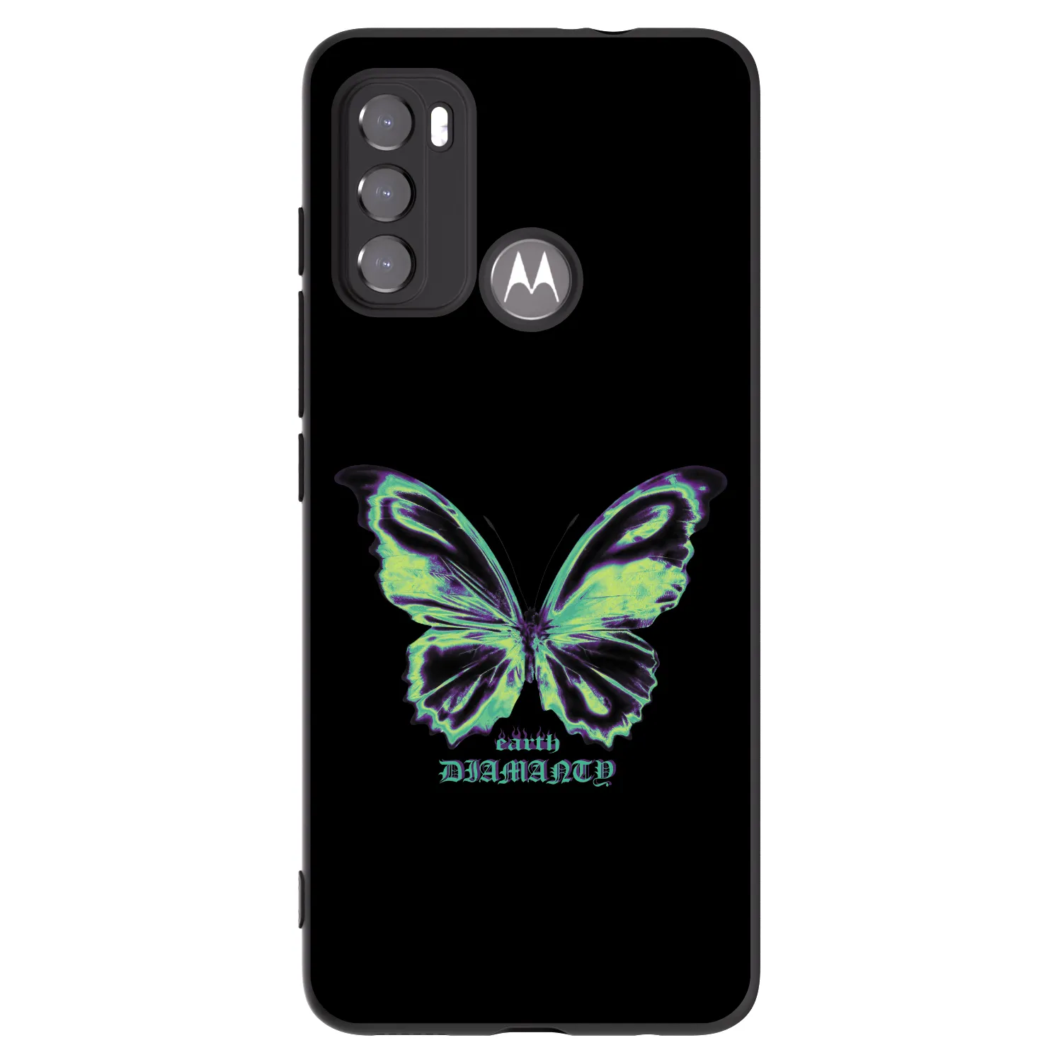 Picasee silikonový černý obal pro Motorola Edge 60 5G - Diamanty Blue