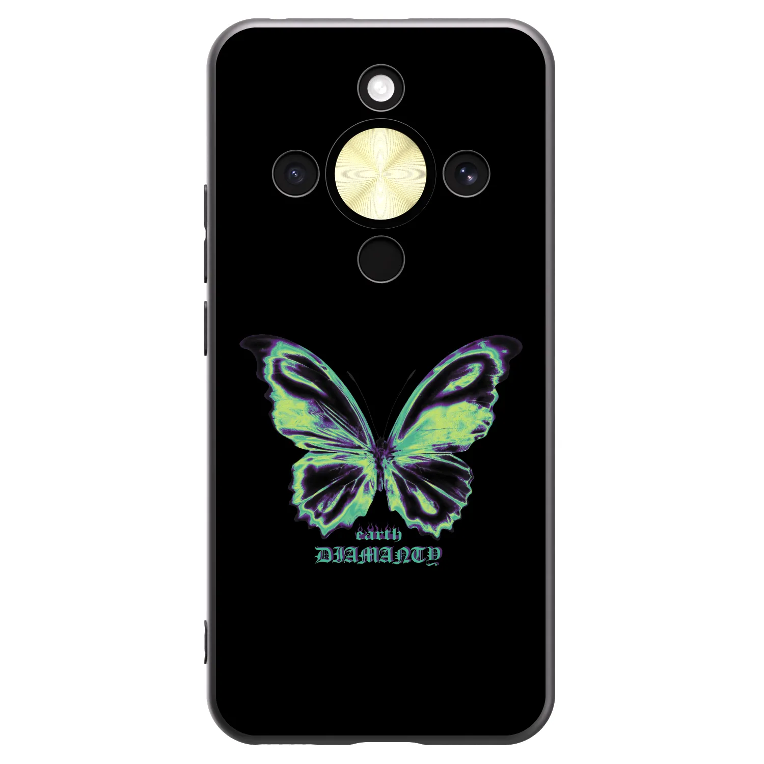 Picasee silikonový černý obal pro Honor Magic8 Lite 5G - Diamanty Blue