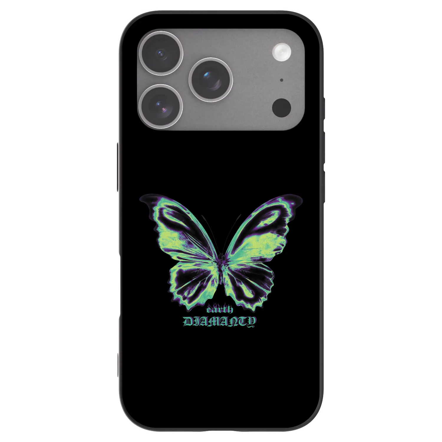 Picasee silikonový černý obal pro Apple iPhone 18 Pro - Diamanty Blue