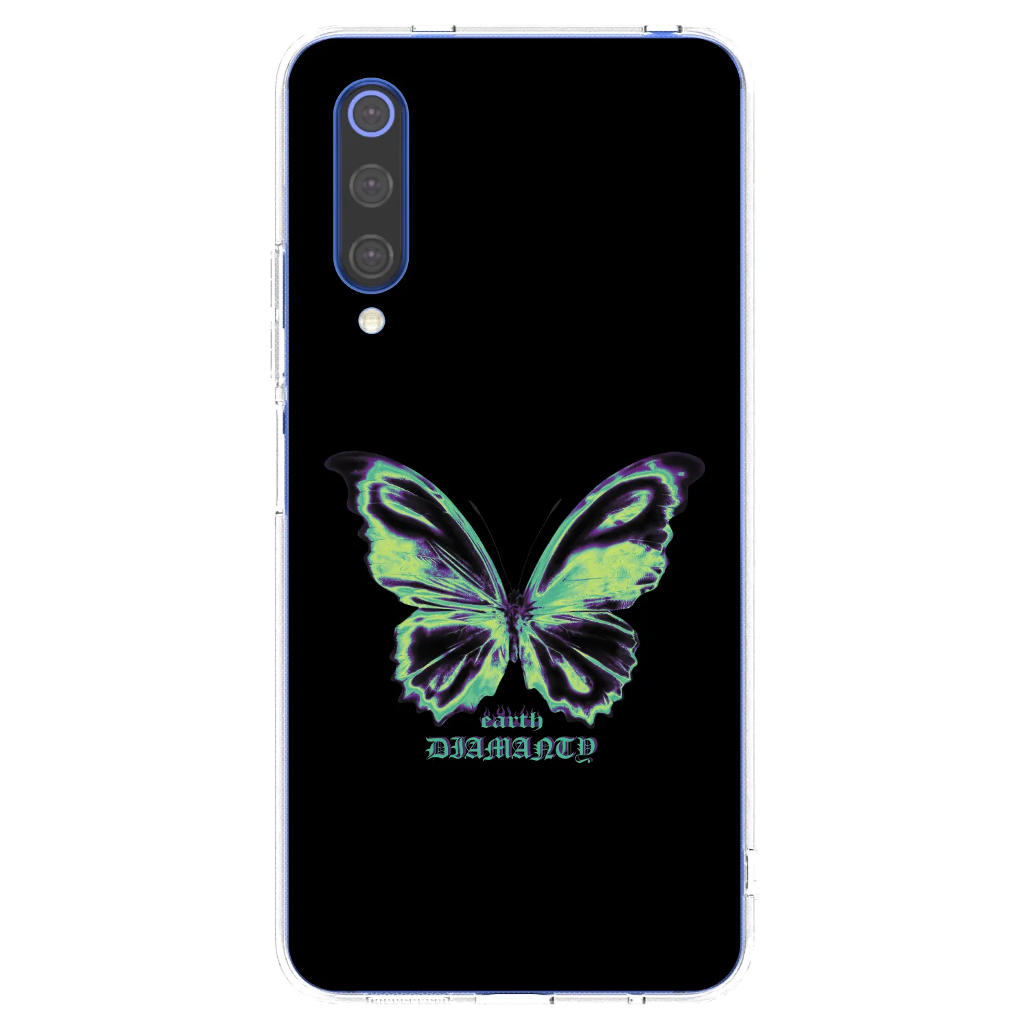 Picasee silikonový průhledný obal pro Xiaomi Mi 9 SE - Diamanty Blue