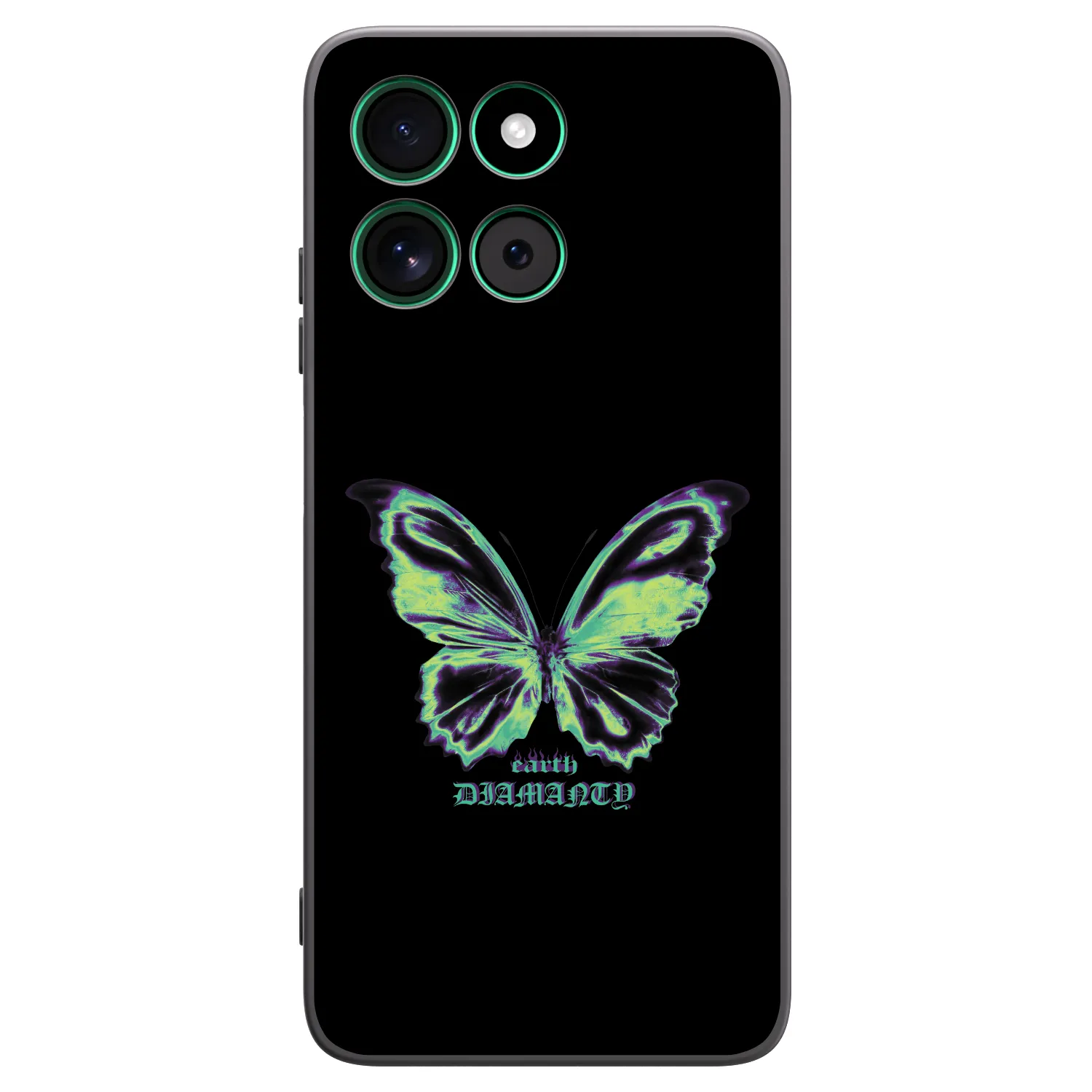 Picasee silikonový černý obal pro Motorola Moto G57 Power - Diamanty Blue