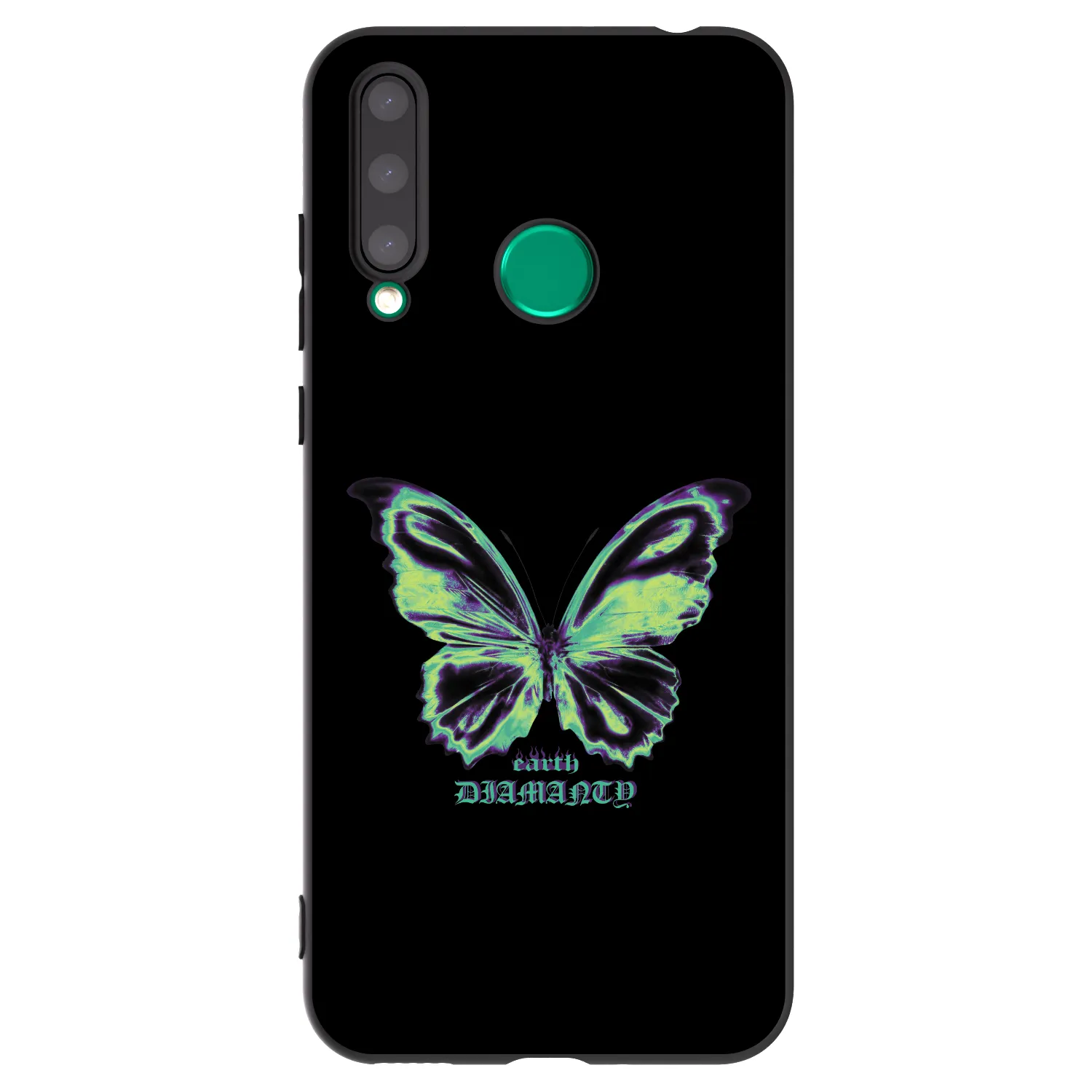 Picasee silikonový černý obal pro Honor 20 Lite - Diamanty Blue