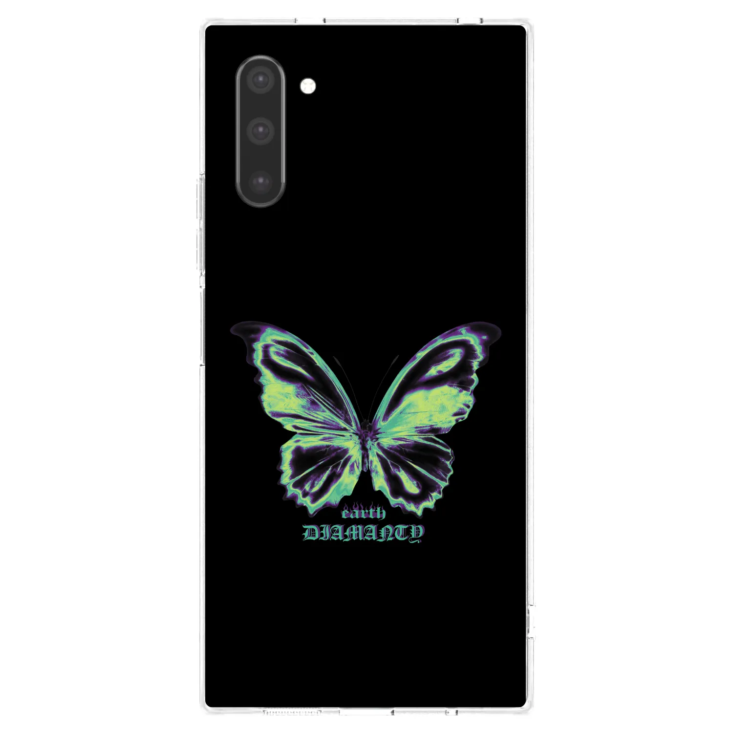 Picasee silikonový průhledný obal pro Samsung Galaxy Note 10 N970F - Diamanty Blue