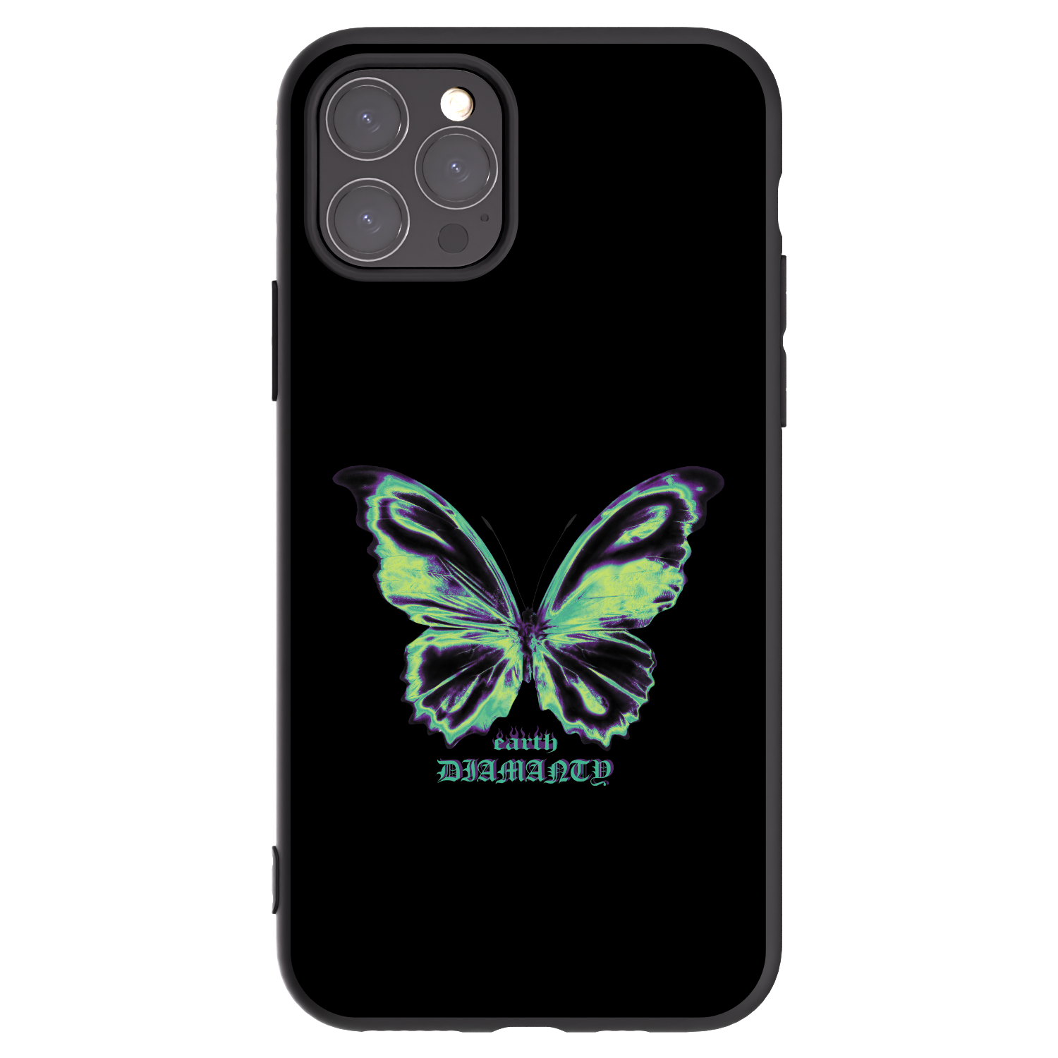 Picasee silikonový černý obal pro Apple iPhone 11 Pro - Diamanty Blue