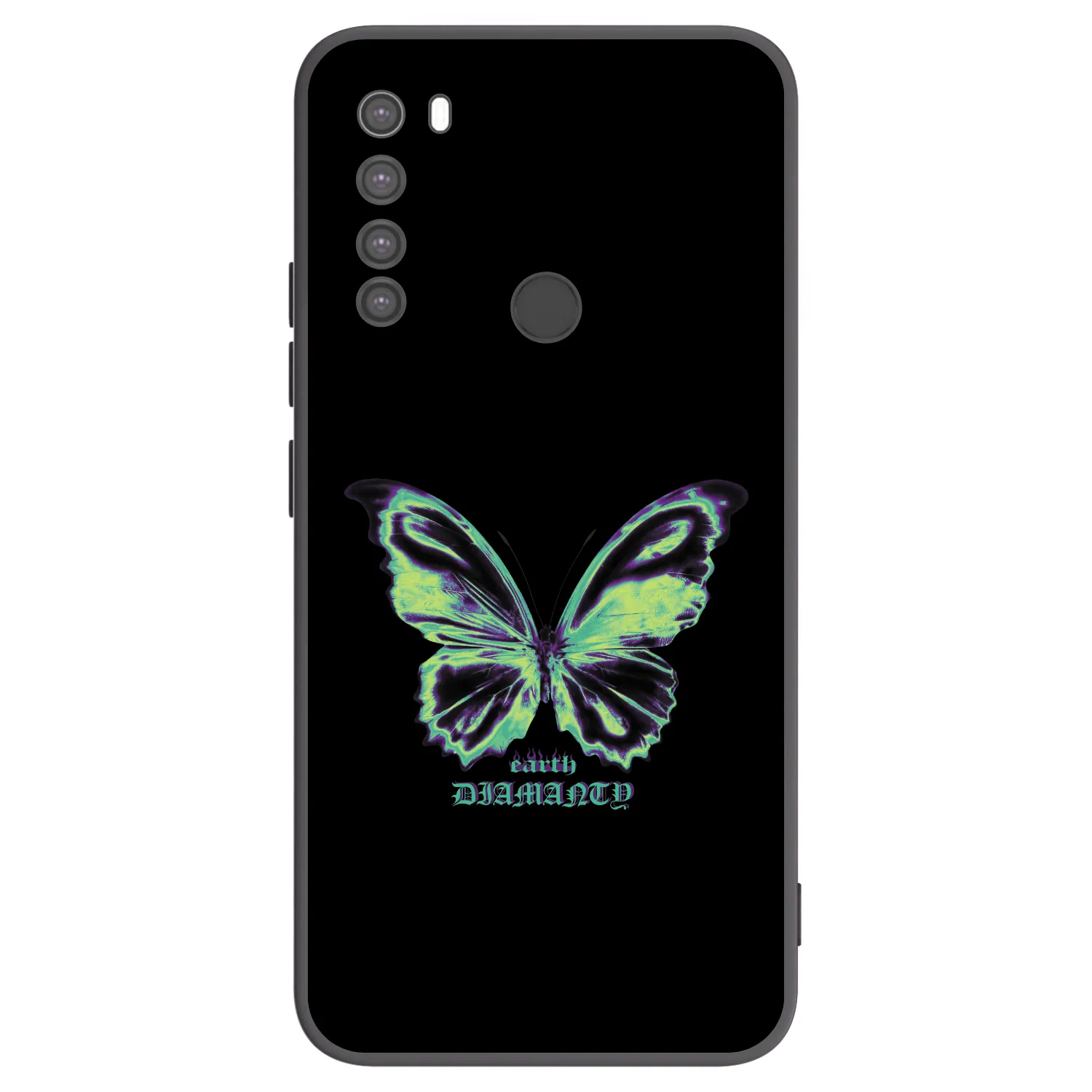 Picasee silikonový černý obal pro Xiaomi Redmi Note 8 - Diamanty Blue
