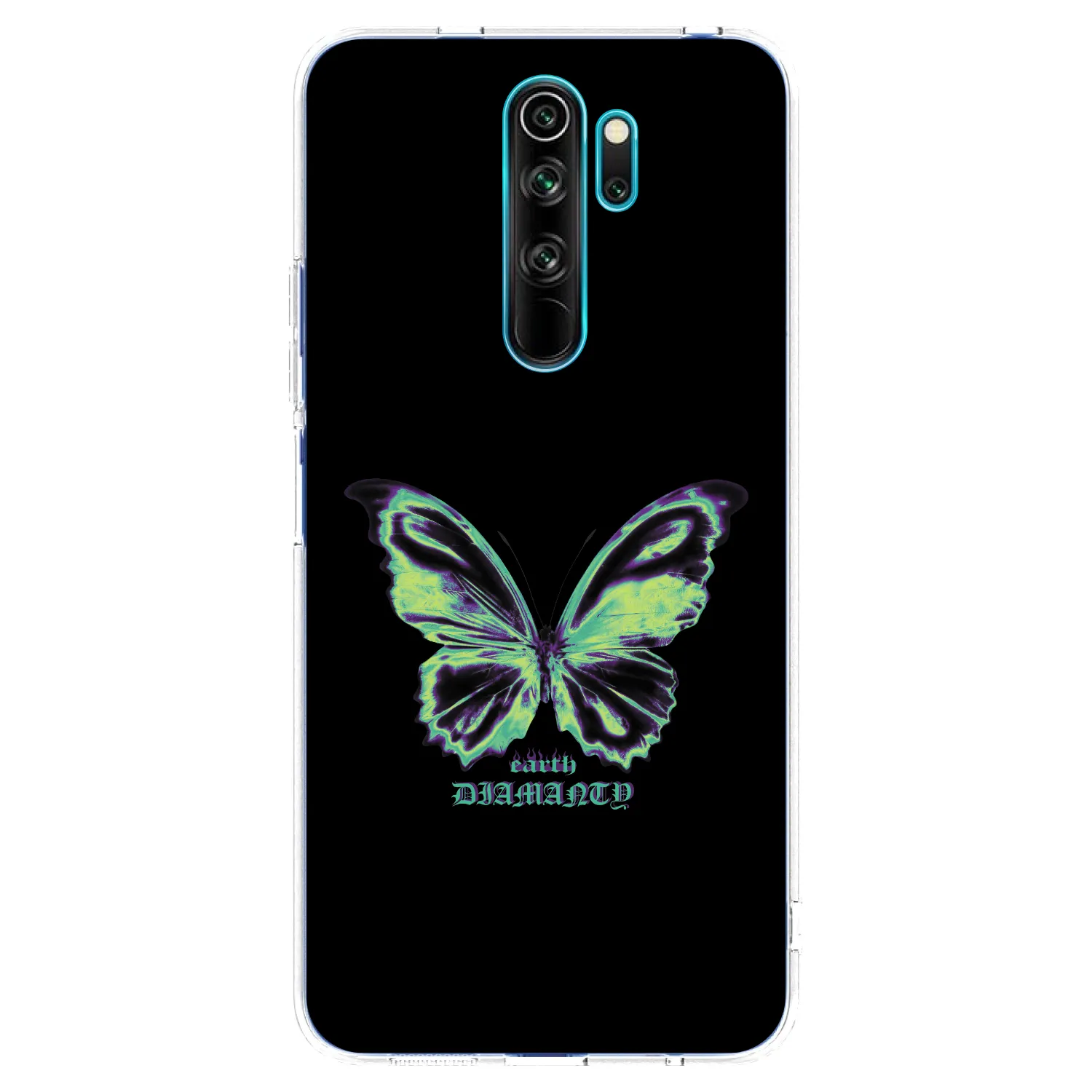 Picasee silikonový průhledný obal pro Xiaomi Redmi Note 8 Pro - Diamanty Blue