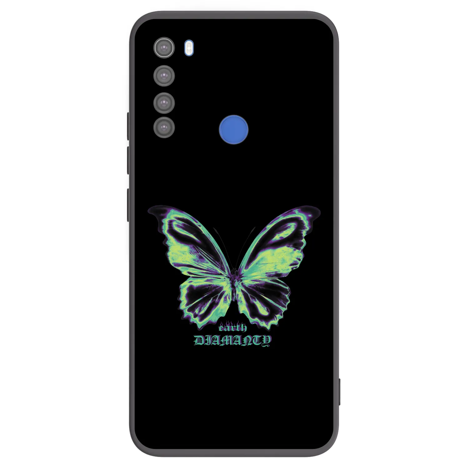 Picasee silikonový černý obal pro Xiaomi Redmi Note 8T - Diamanty Blue