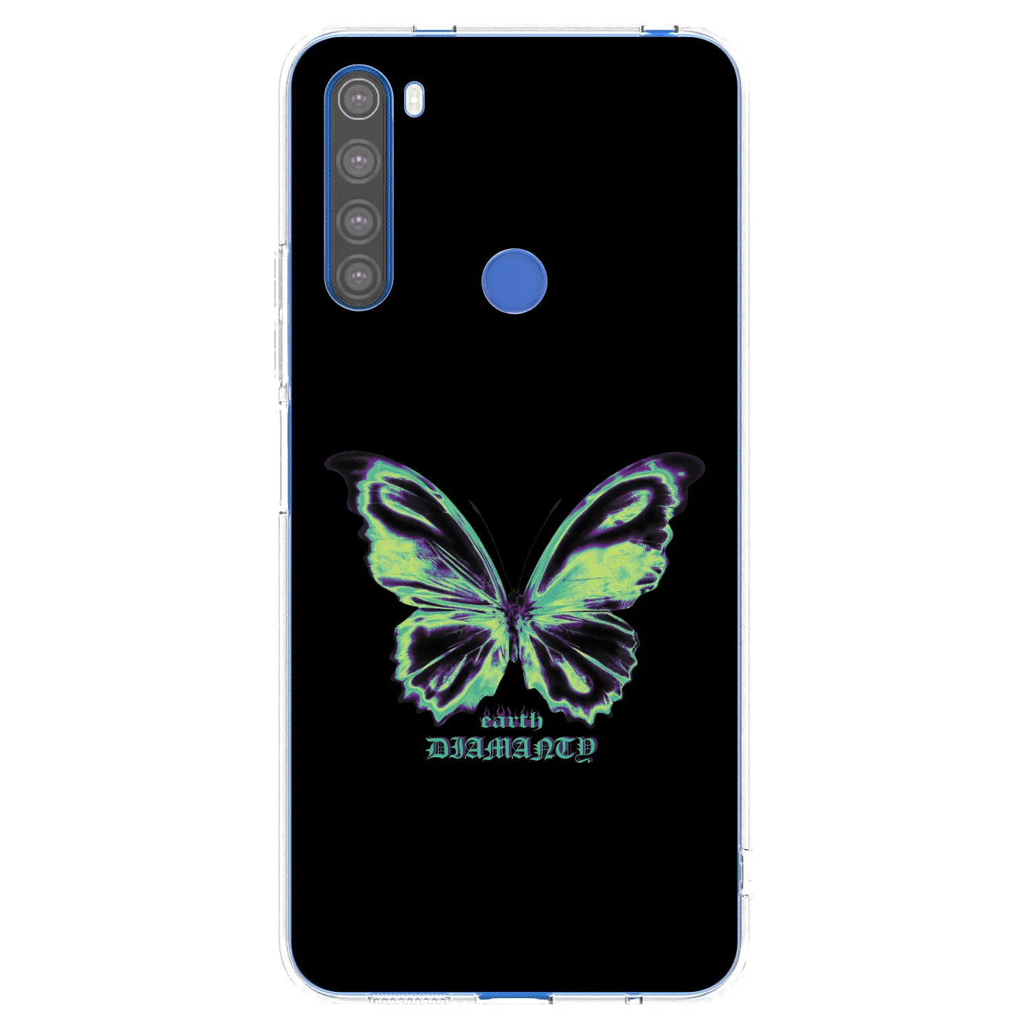 Picasee silikonový průhledný obal pro Xiaomi Redmi Note 8T - Diamanty Blue