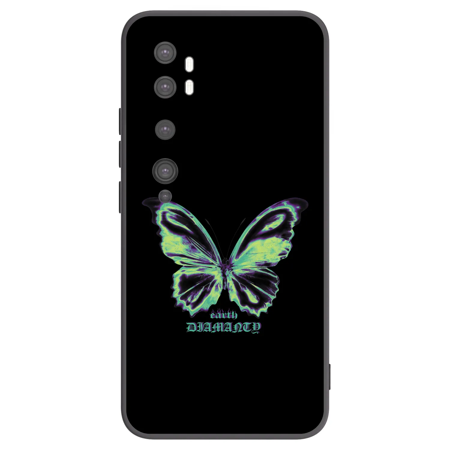 Picasee silikonový černý obal pro Xiaomi Mi Note 10 (Pro) - Diamanty Blue