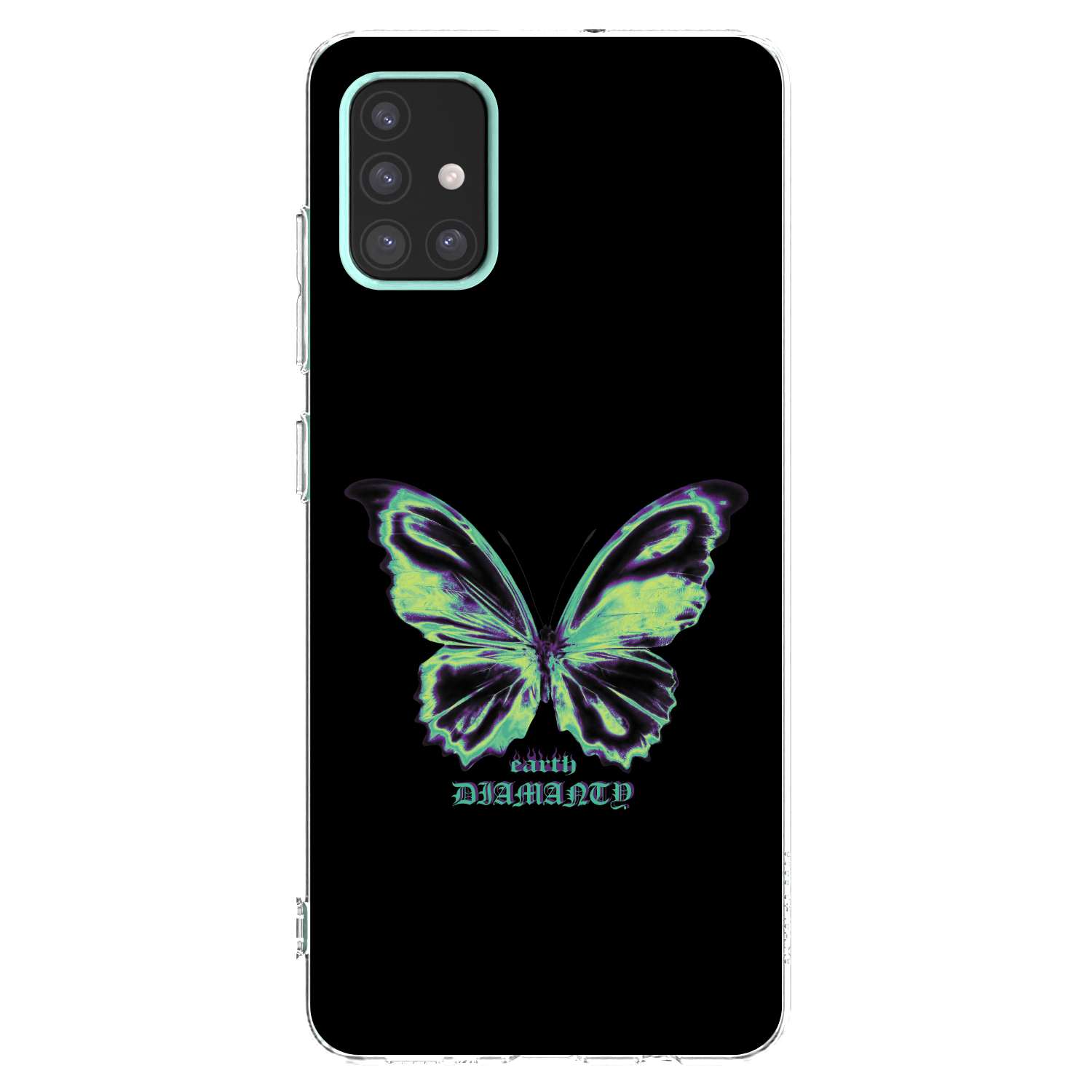 Picasee silikonový průhledný obal pro Samsung Galaxy A51 A515F - Diamanty Blue
