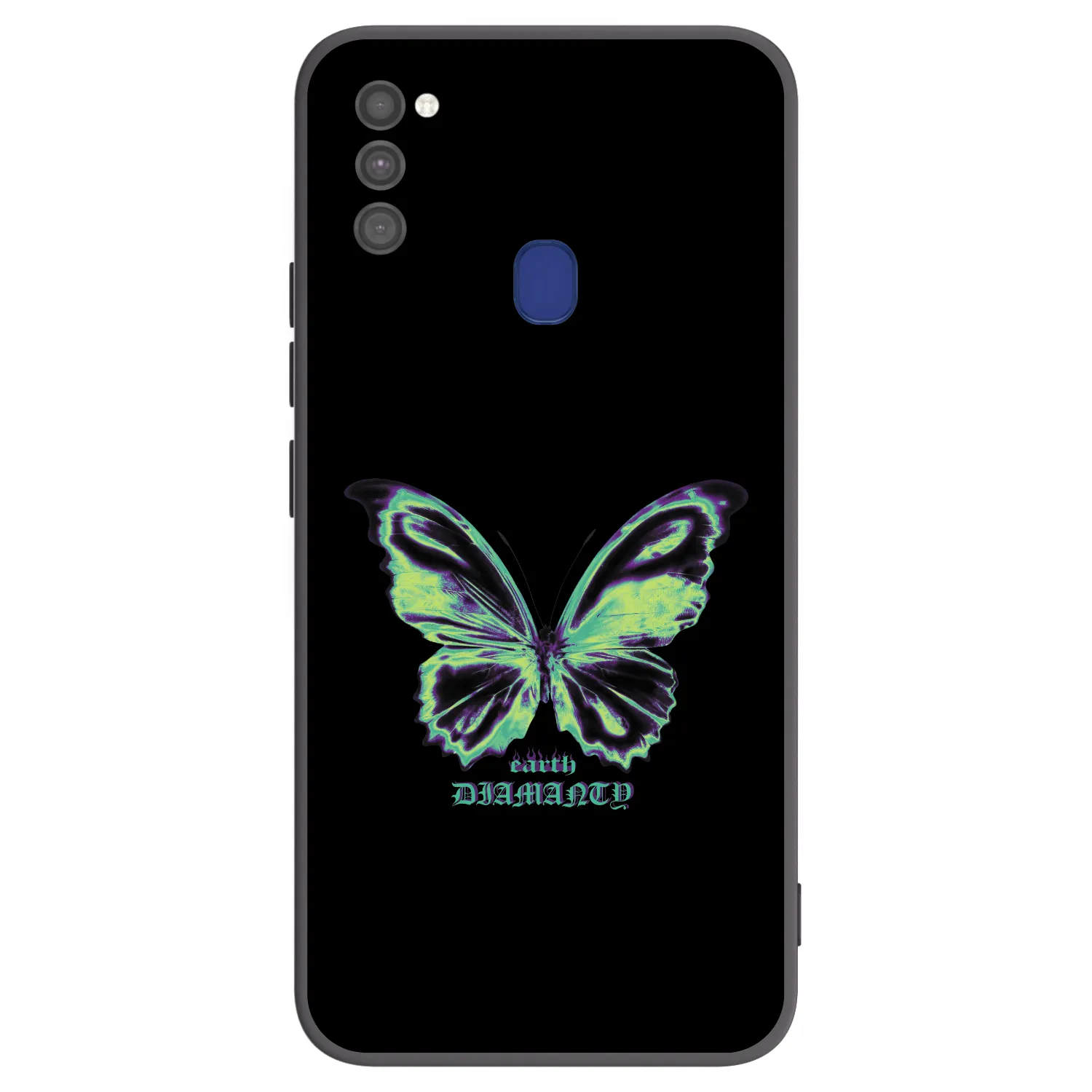 Picasee silikonový černý obal pro Samsung Galaxy M21 M215F - Diamanty Blue