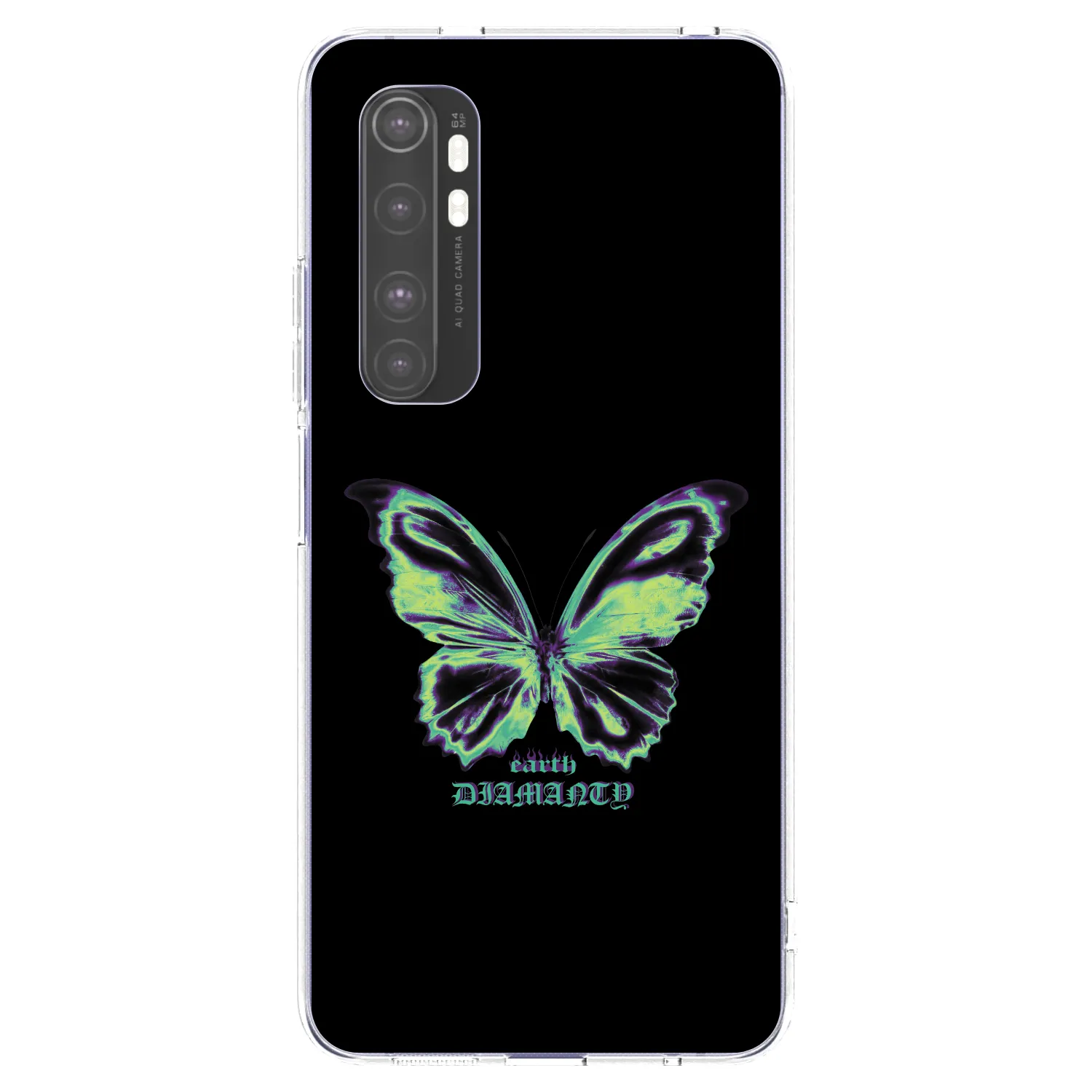 Picasee silikonový průhledný obal pro Xiaomi Mi Note 10 Lite - Diamanty Blue
