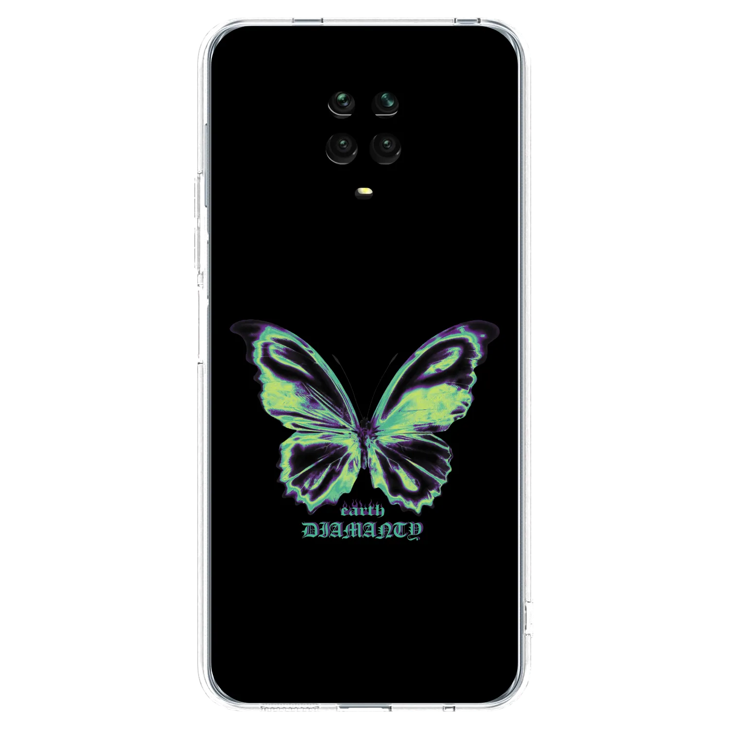 Picasee silikonový průhledný obal pro Xiaomi Redmi Note 9S - Diamanty Blue