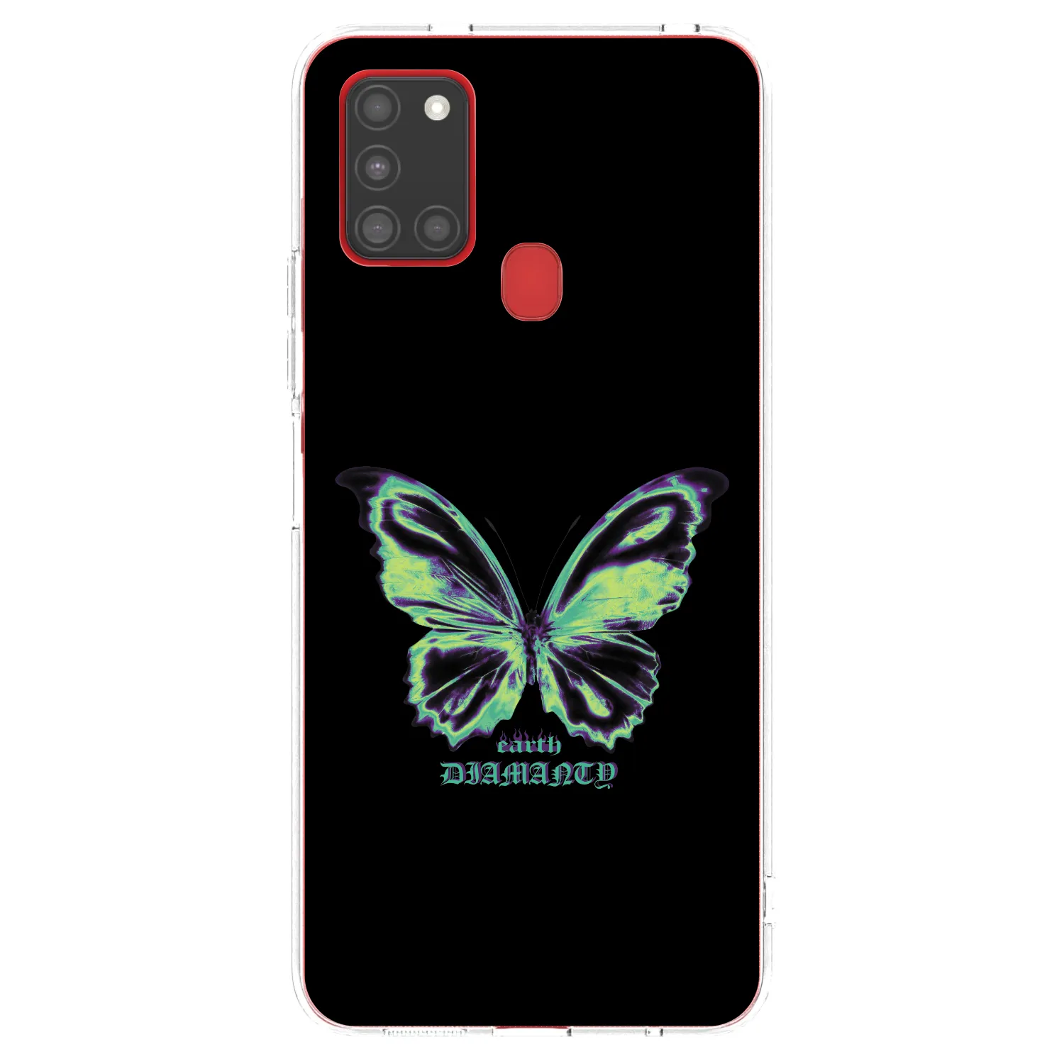 Picasee silikonový průhledný obal pro Samsung Galaxy A21s - Diamanty Blue
