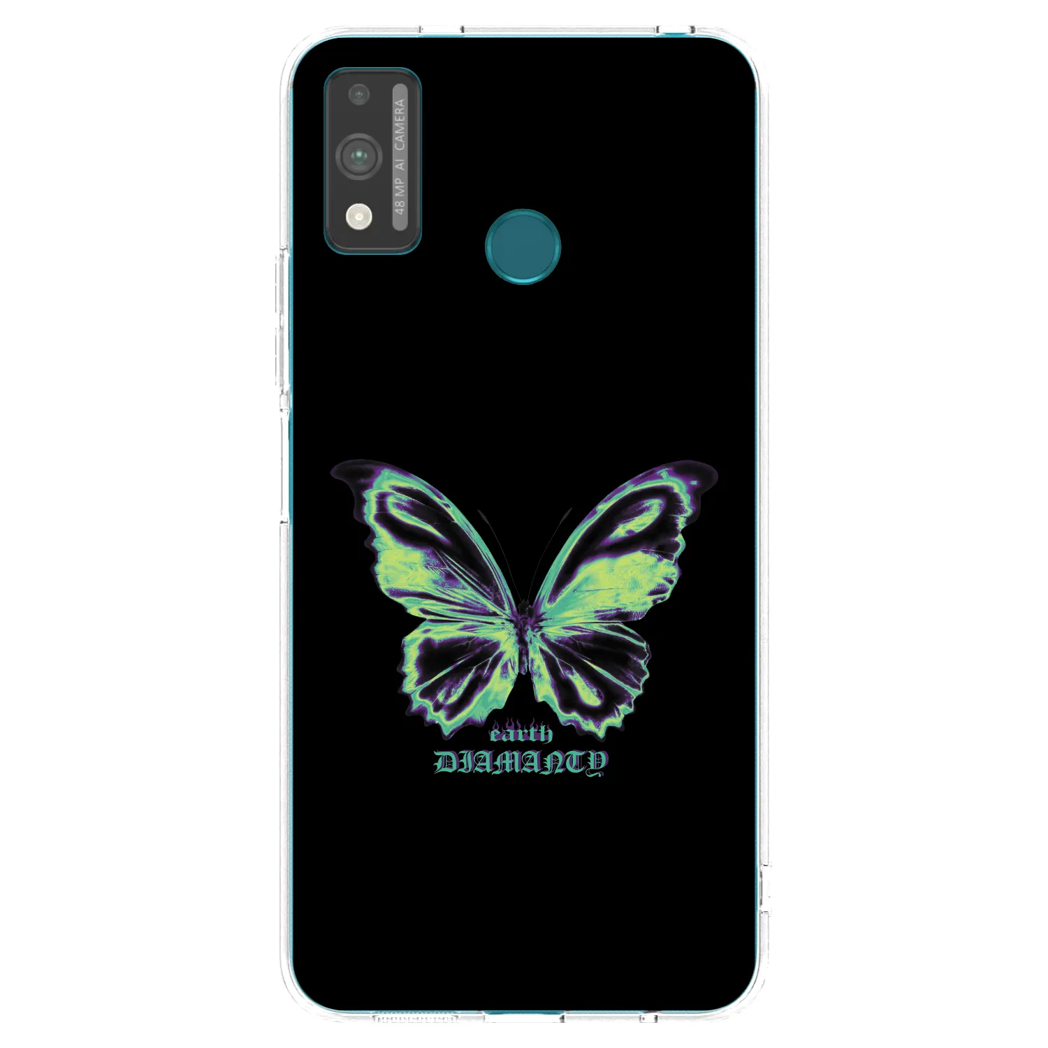 Picasee silikonový průhledný obal pro Honor 9X Lite - Diamanty Blue