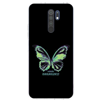 Picasee silikonový průhledný obal pro Xiaomi Redmi 9 - Diamanty Blue