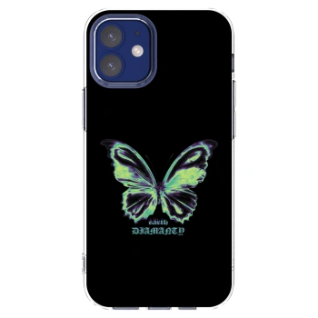 Picasee silikonový průhledný obal pro Apple iPhone 12 mini - Diamanty Blue