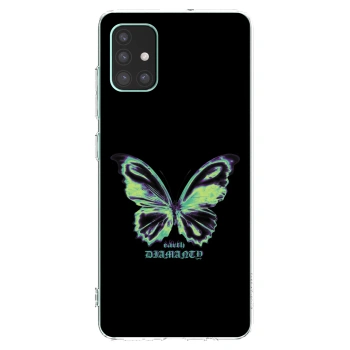 Picasee silikonový průhledný obal pro Samsung Galaxy M51 M515F - Diamanty Blue