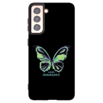 Picasee silikonový černý obal pro Samsung Galaxy S21 5G G991B - Diamanty Blue