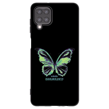 Picasee silikonový černý obal pro Samsung Galaxy A12 A125F - Diamanty Blue