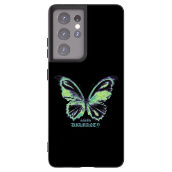 Picasee silikonový černý obal pro Samsung Galaxy S21 Ultra 5G G998B - Diamanty Blue