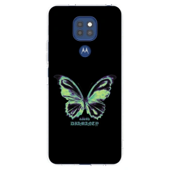 Picasee silikonový průhledný obal pro Motorola Moto G9 Play - Diamanty Blue